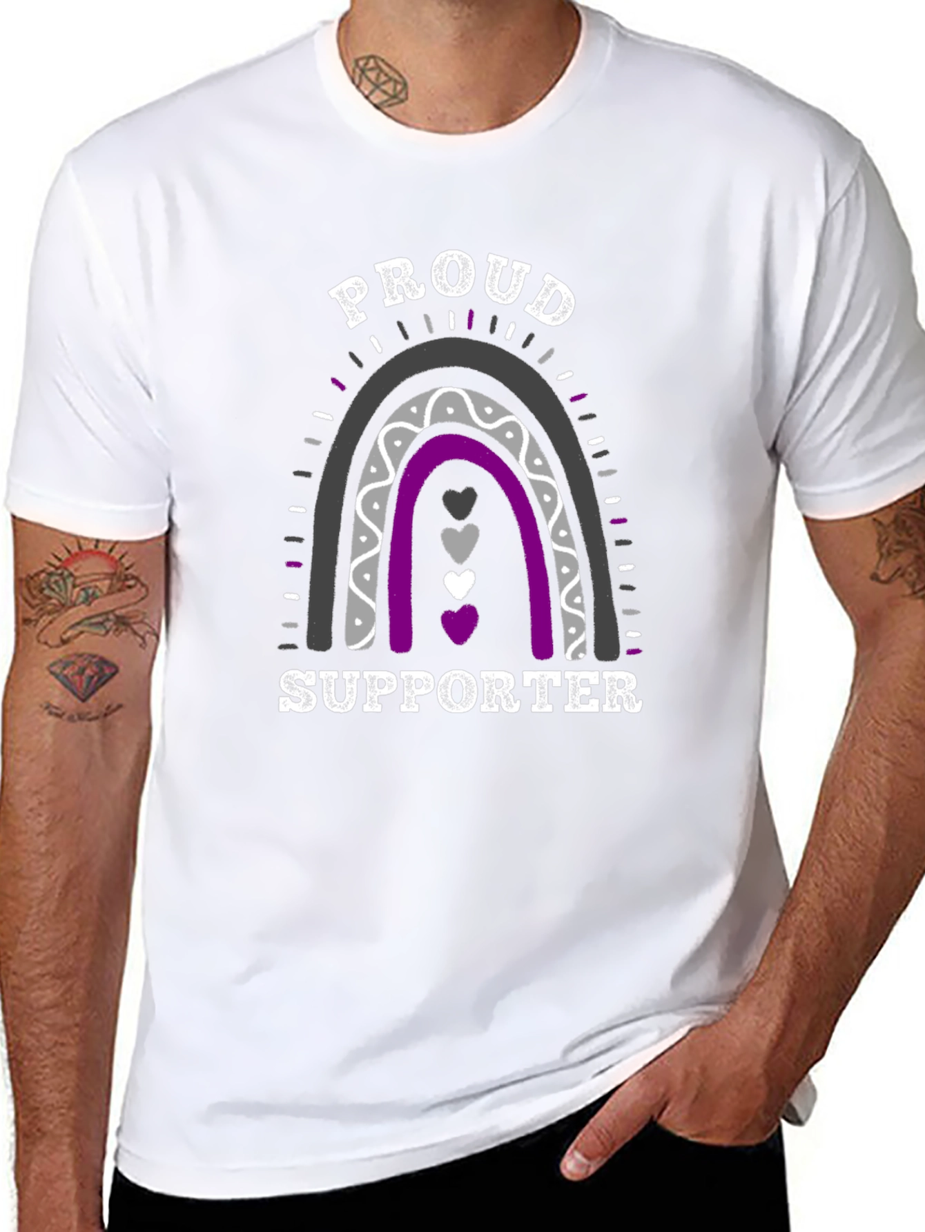 Asexual Pride Supporter Rainbow T-Shirt
