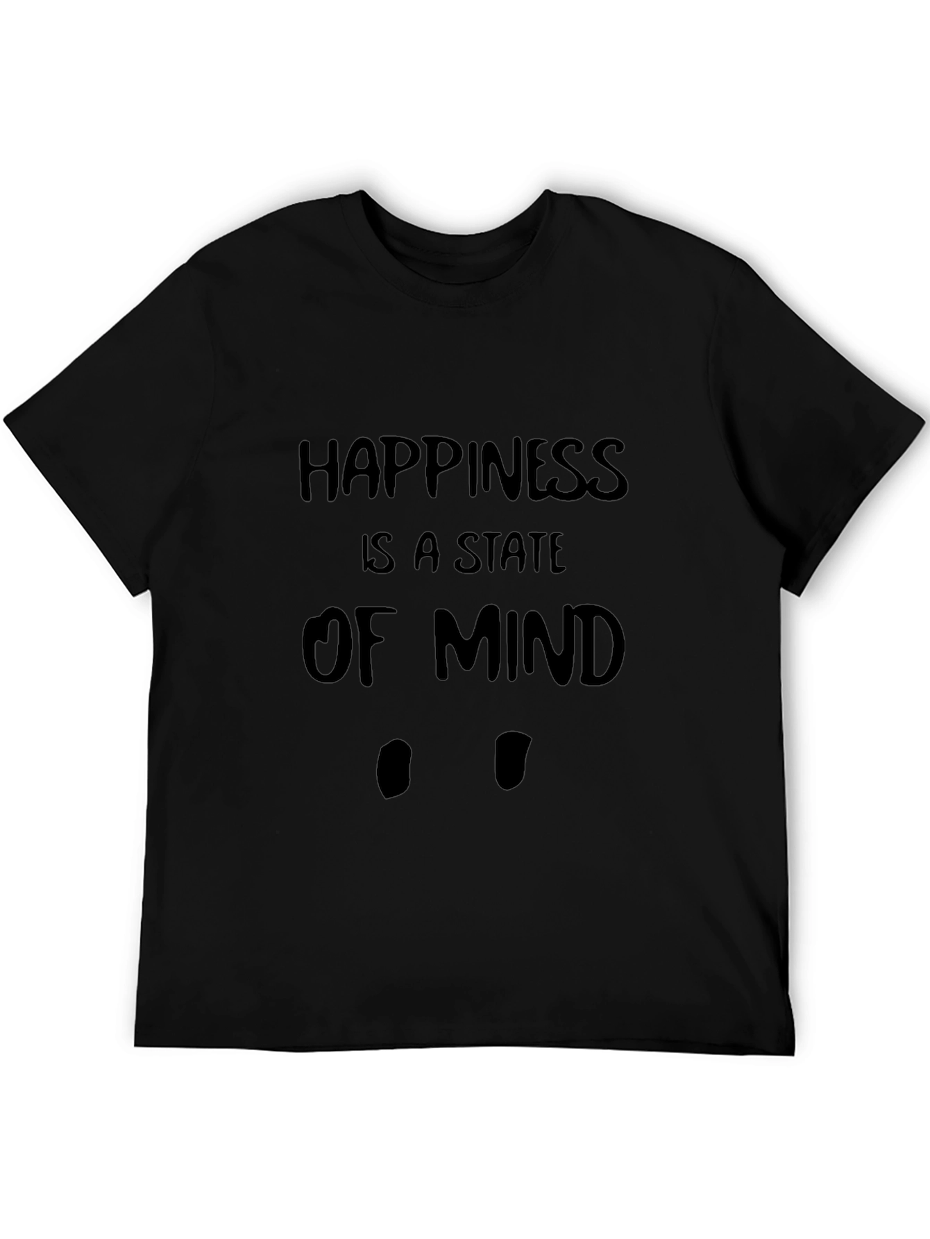 Happiness State of Mind Black T-Shirt