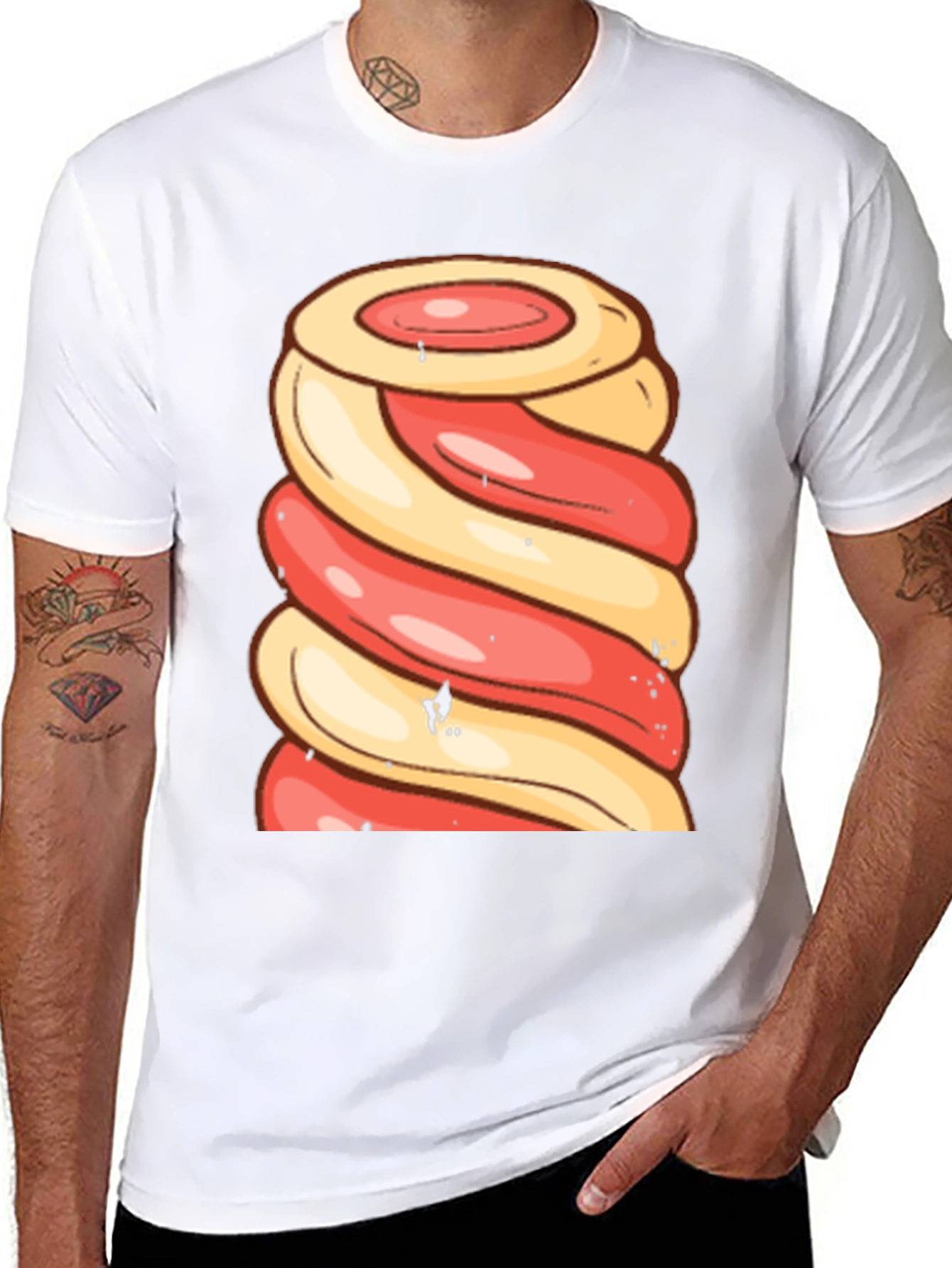 Swirl Lollipop Graphic Tee - Fun Novelty Design