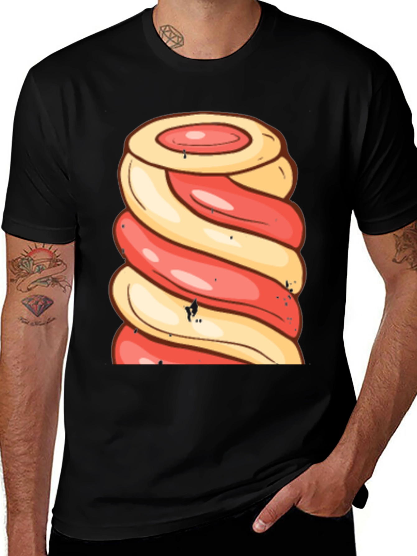 Swirl Lollipop Graphic Tee - Fun Novelty Design