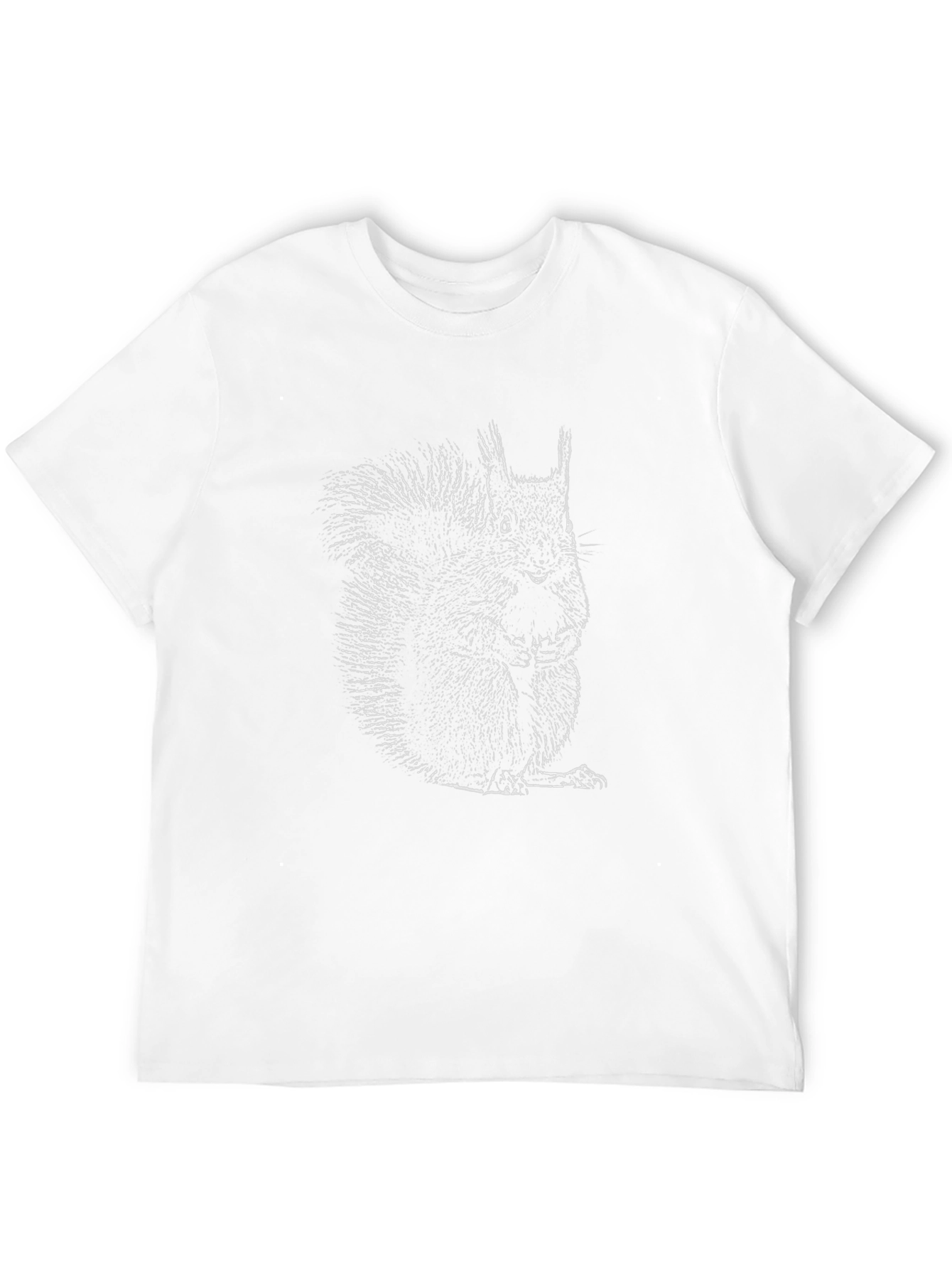 Squirrel Graphic Print Black T-Shirt