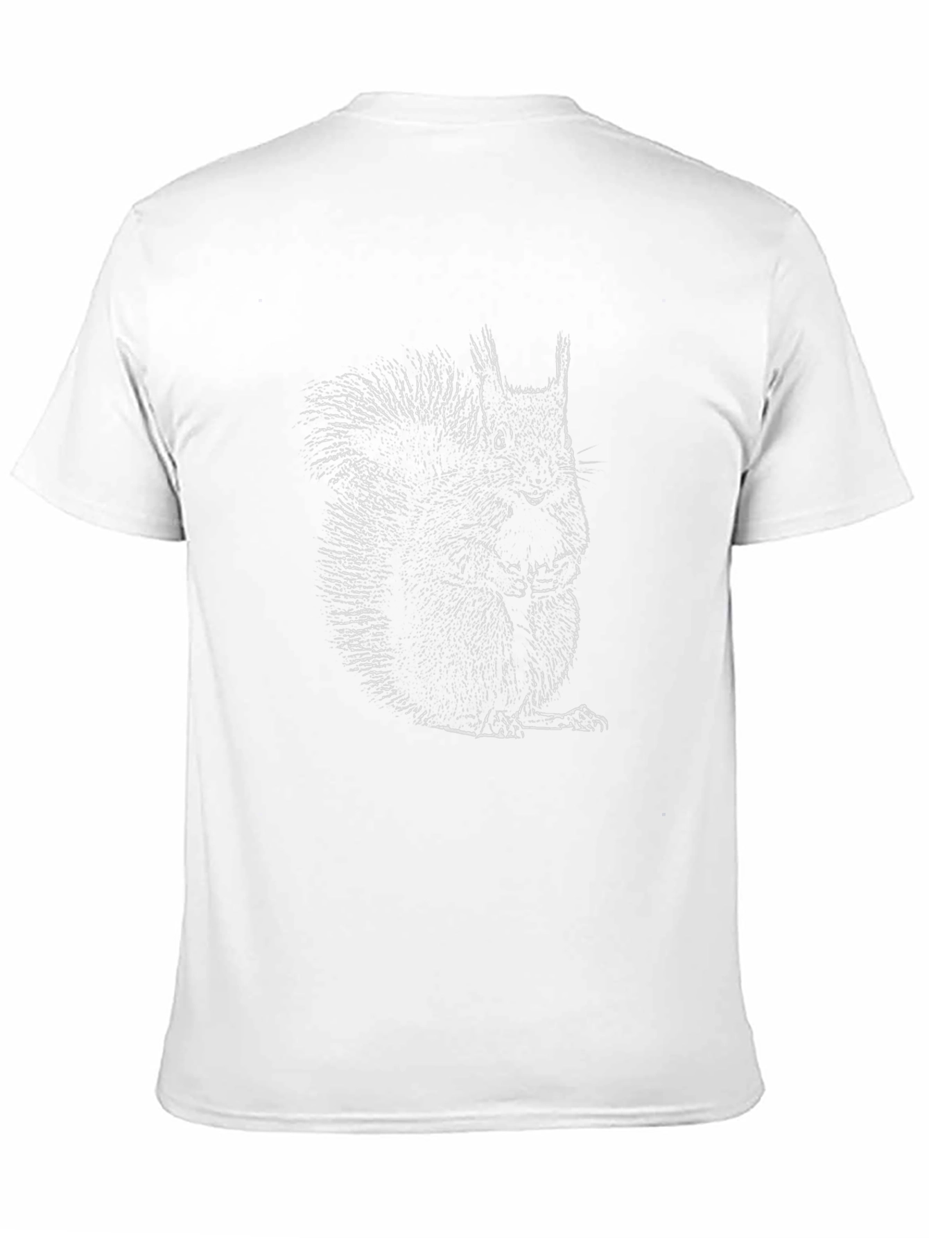 Squirrel Graphic Print Black T-Shirt