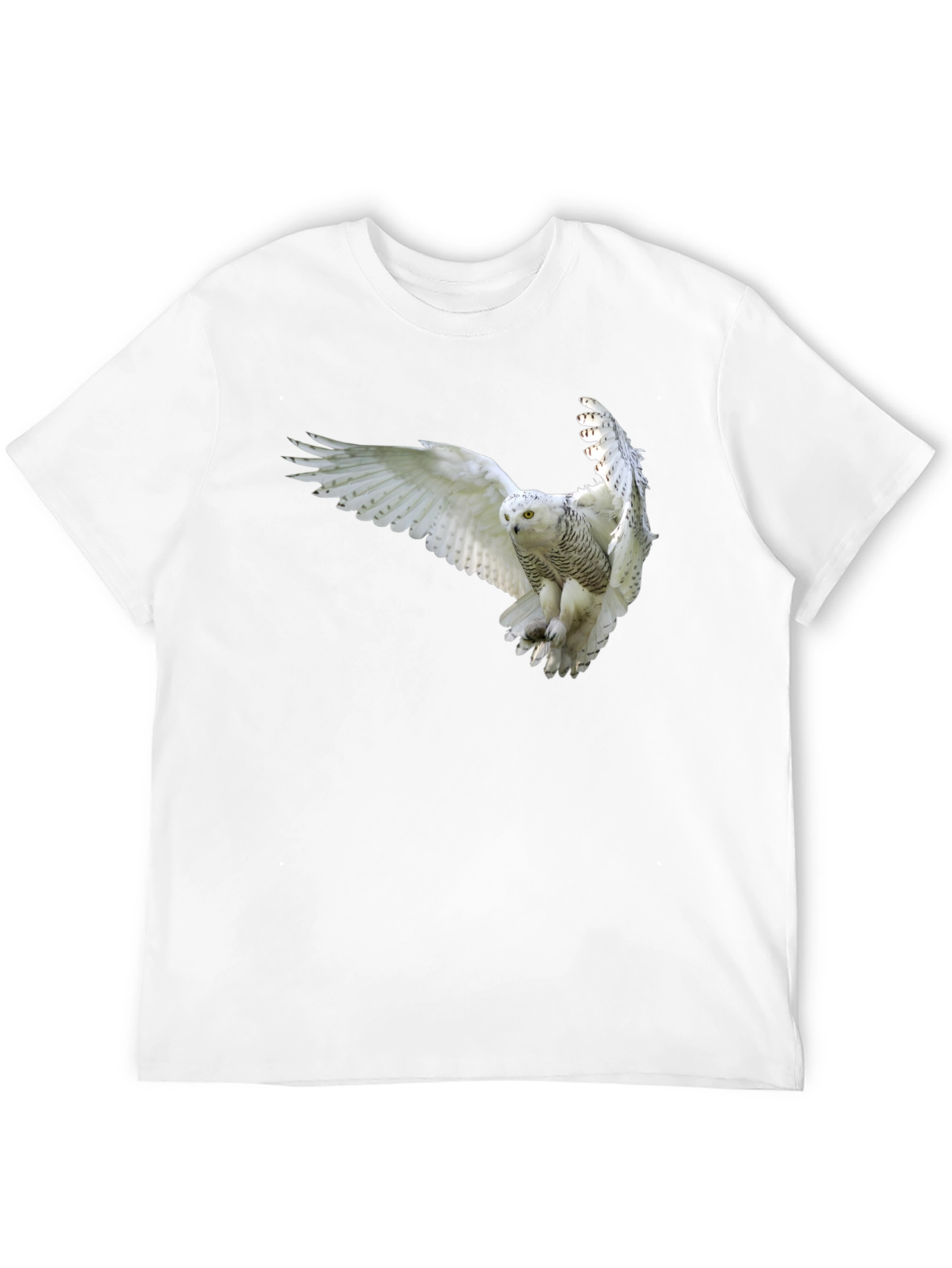 Snowy Owl Graphic Black T-Shirt