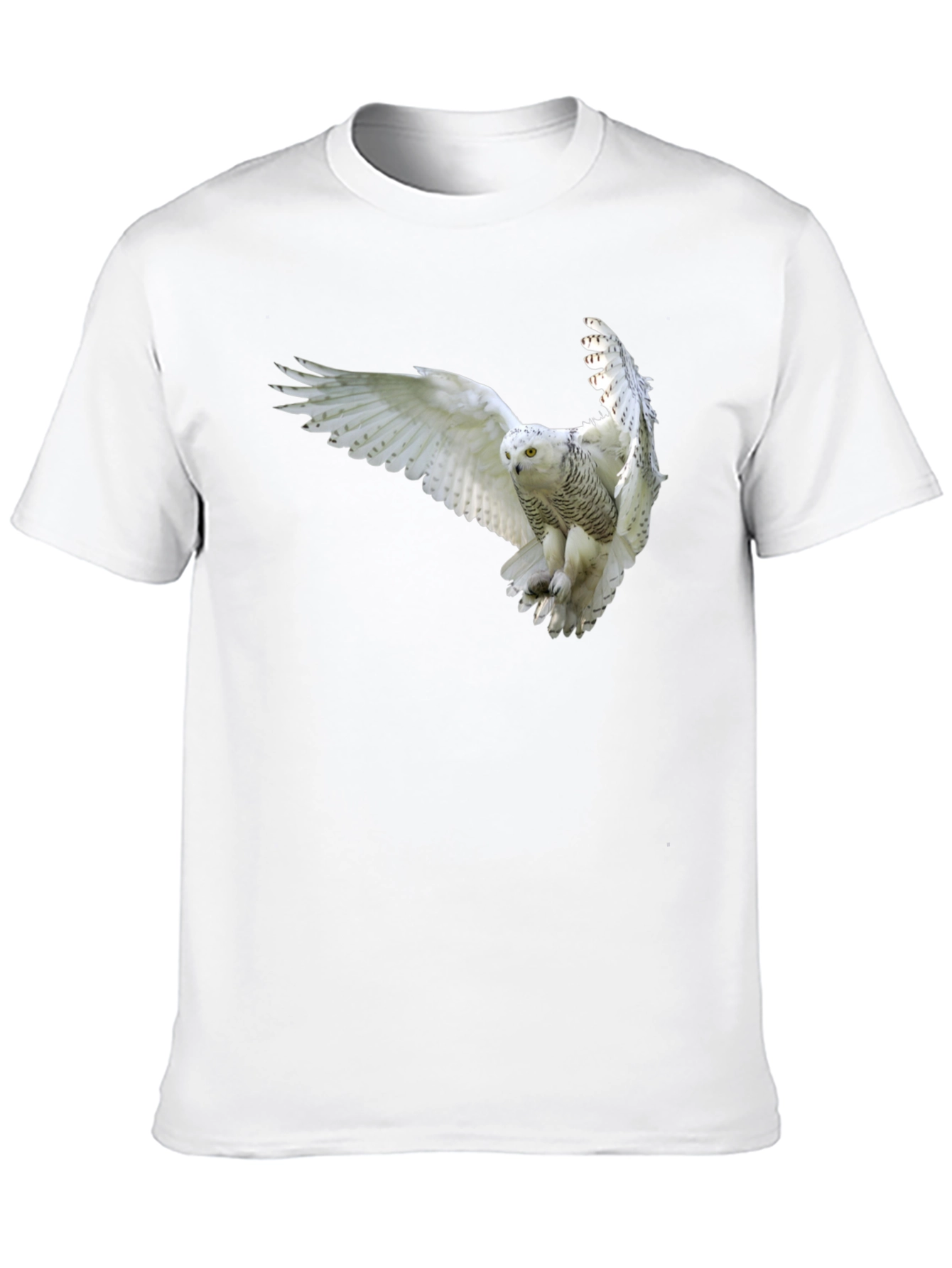 Snowy Owl Graphic Black T-Shirt