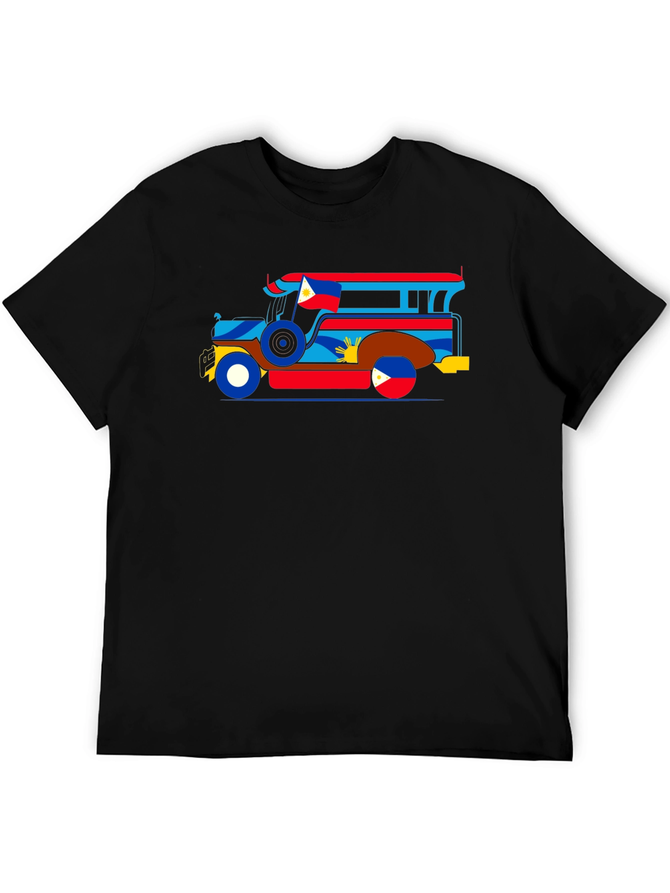 Filipino Jeepney Graphic Tee - Black