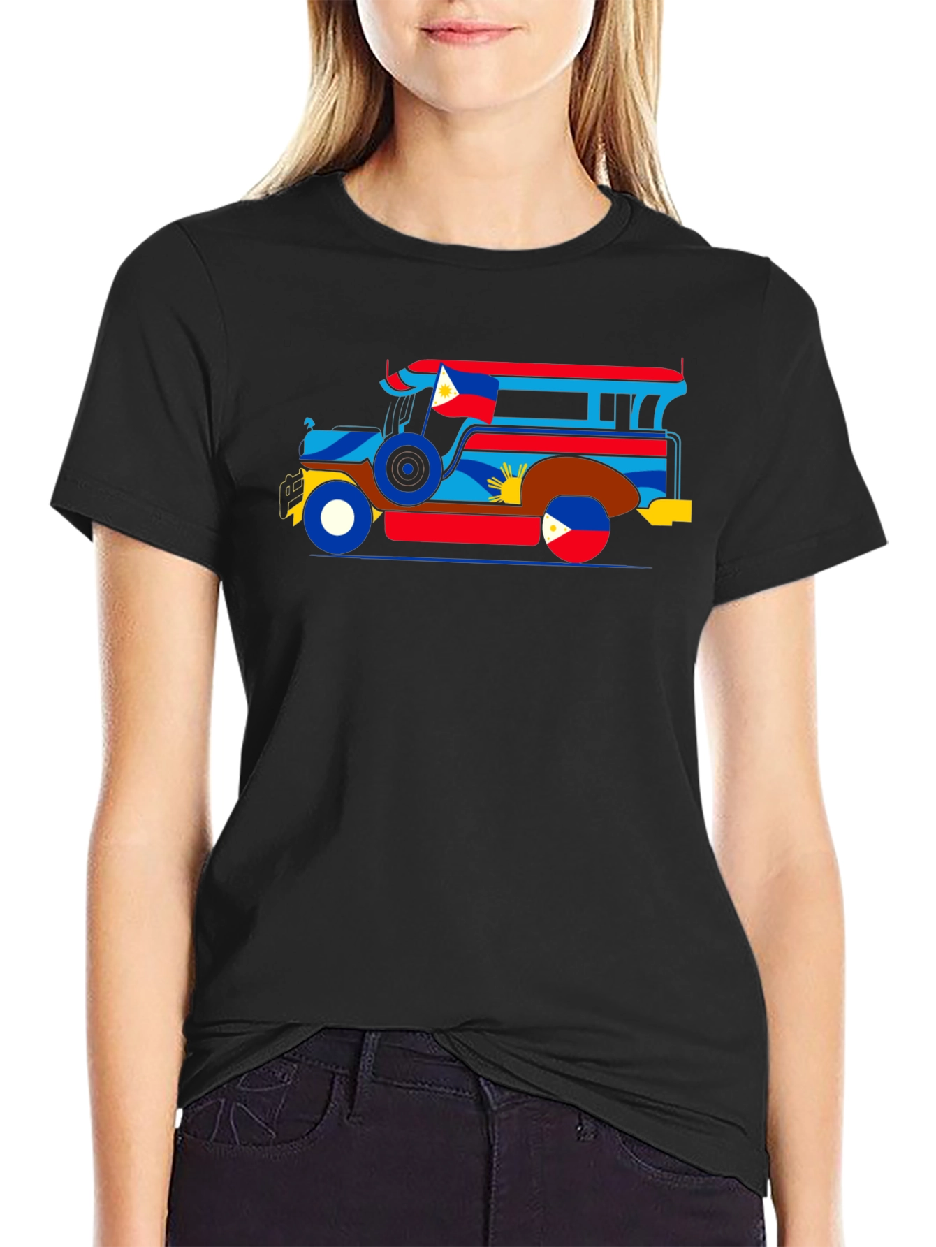 Filipino Jeepney Graphic Tee - Black