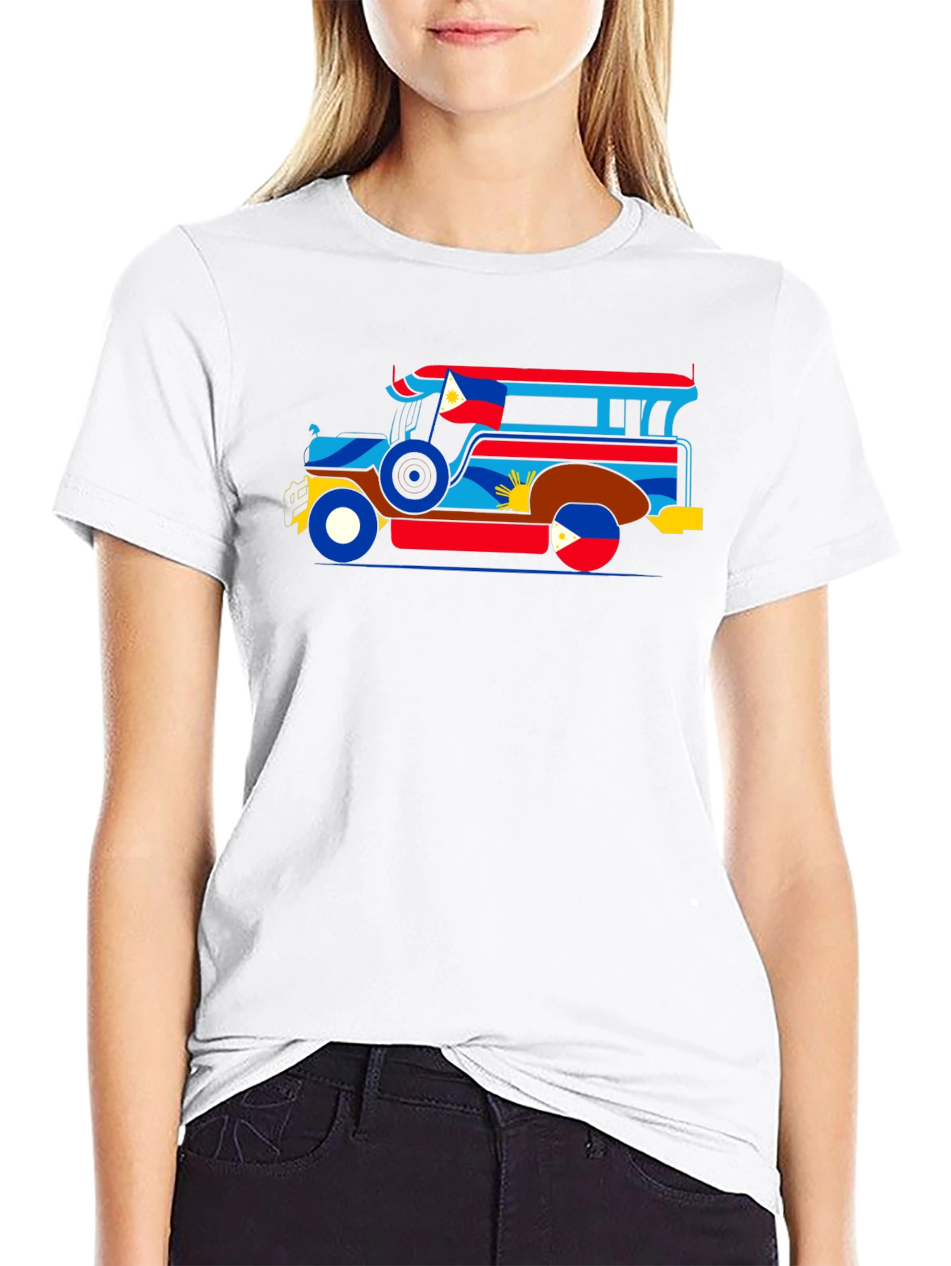 Filipino Jeepney Graphic Tee - Black