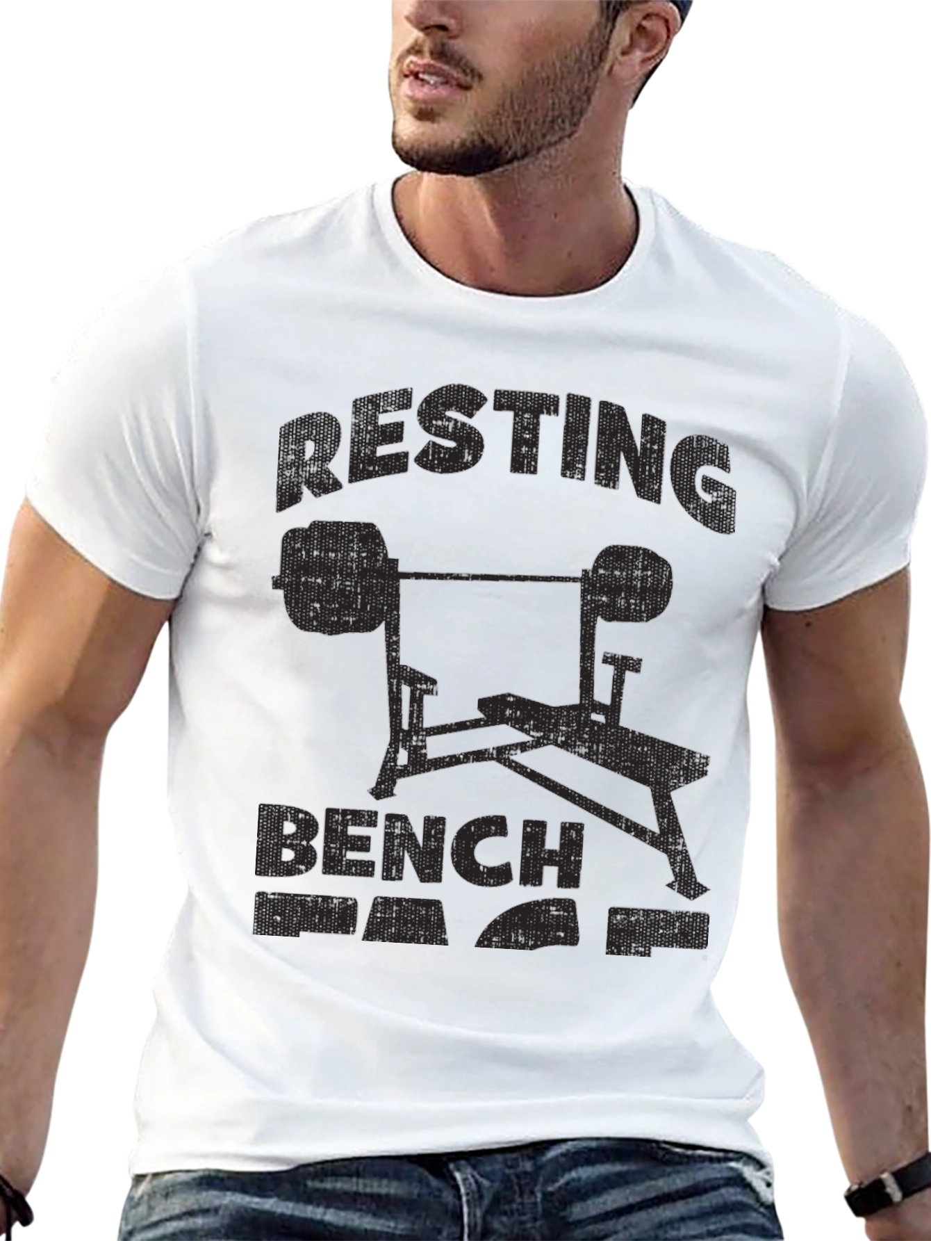 Resting Bench T-Shirt Black Gym Apparel