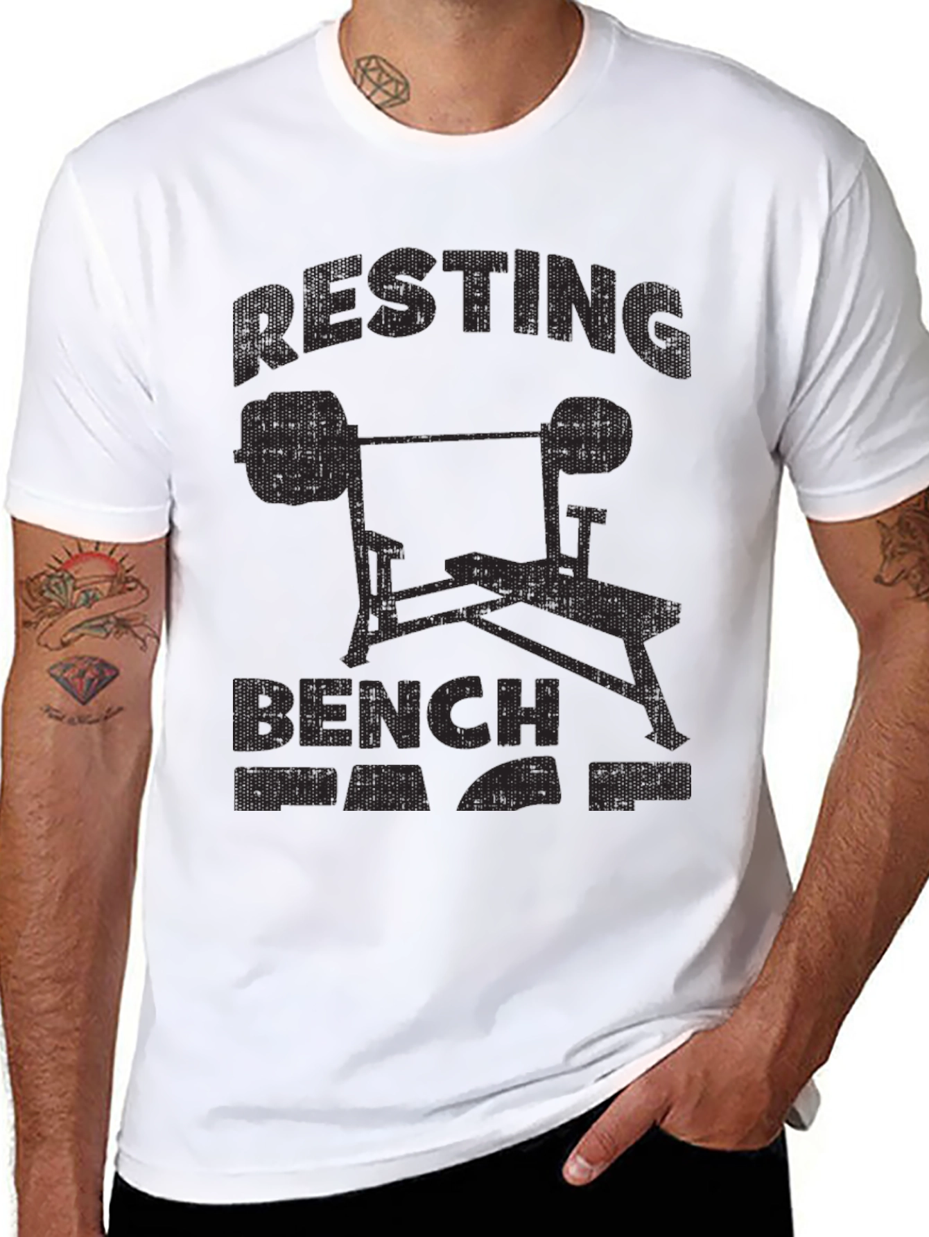 Resting Bench T-Shirt Black Gym Apparel