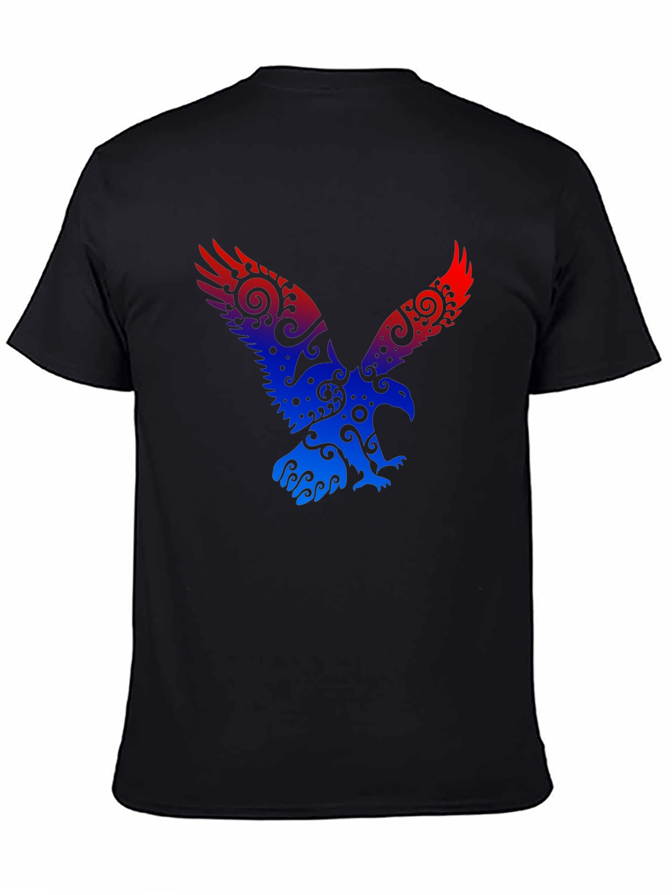 Eagle Graphic Print Black T-Shirt