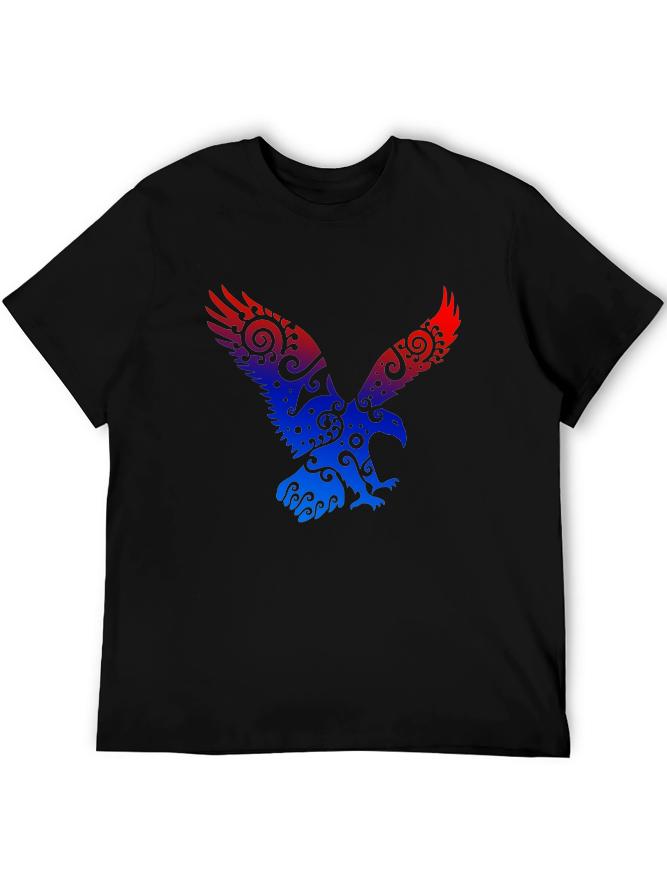 Eagle Graphic Print Black T-Shirt
