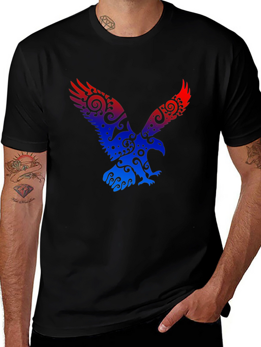 Eagle Graphic Print Black T-Shirt