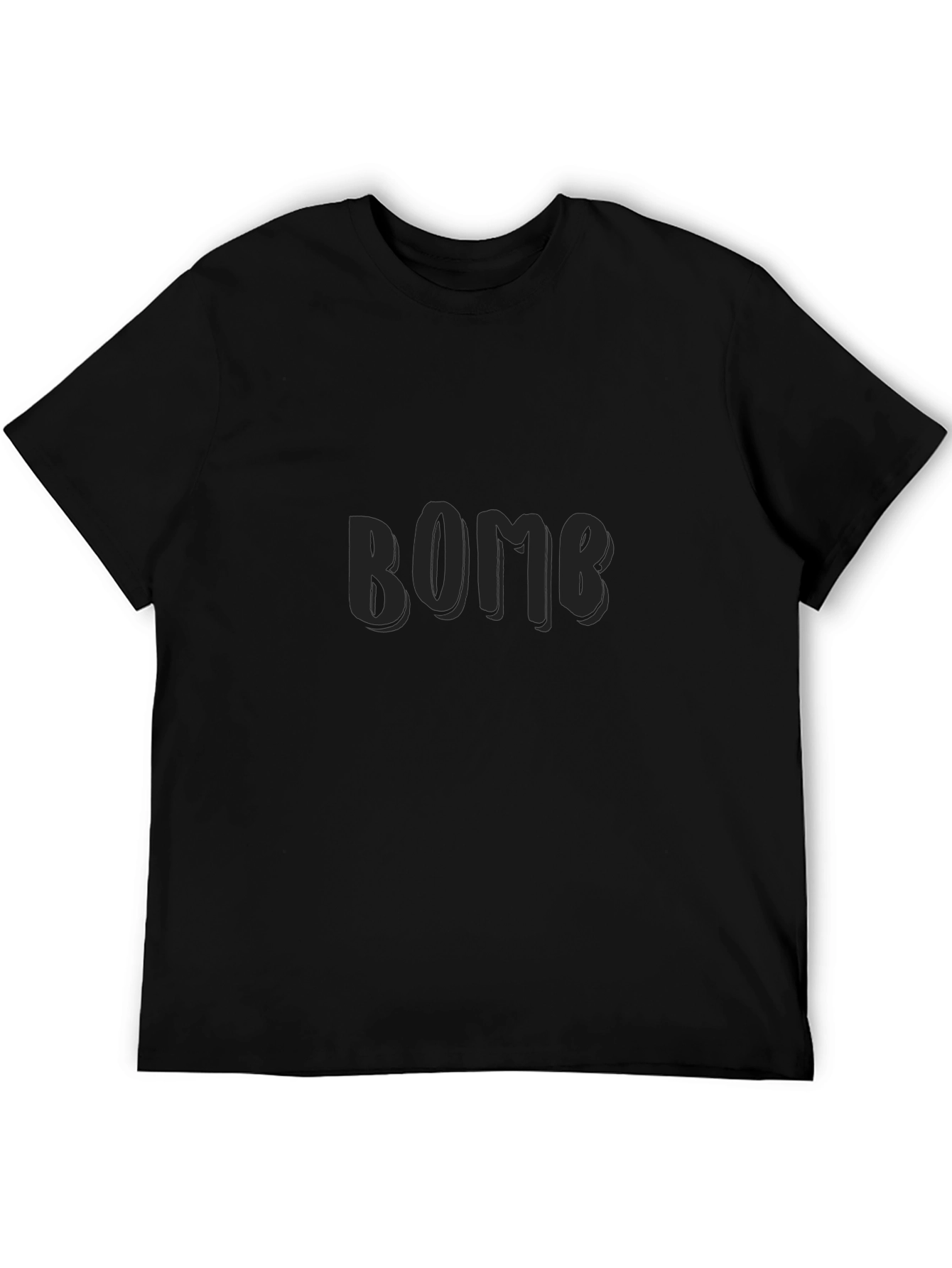 Black BOMB Graphic T-Shirt for Casual Wear