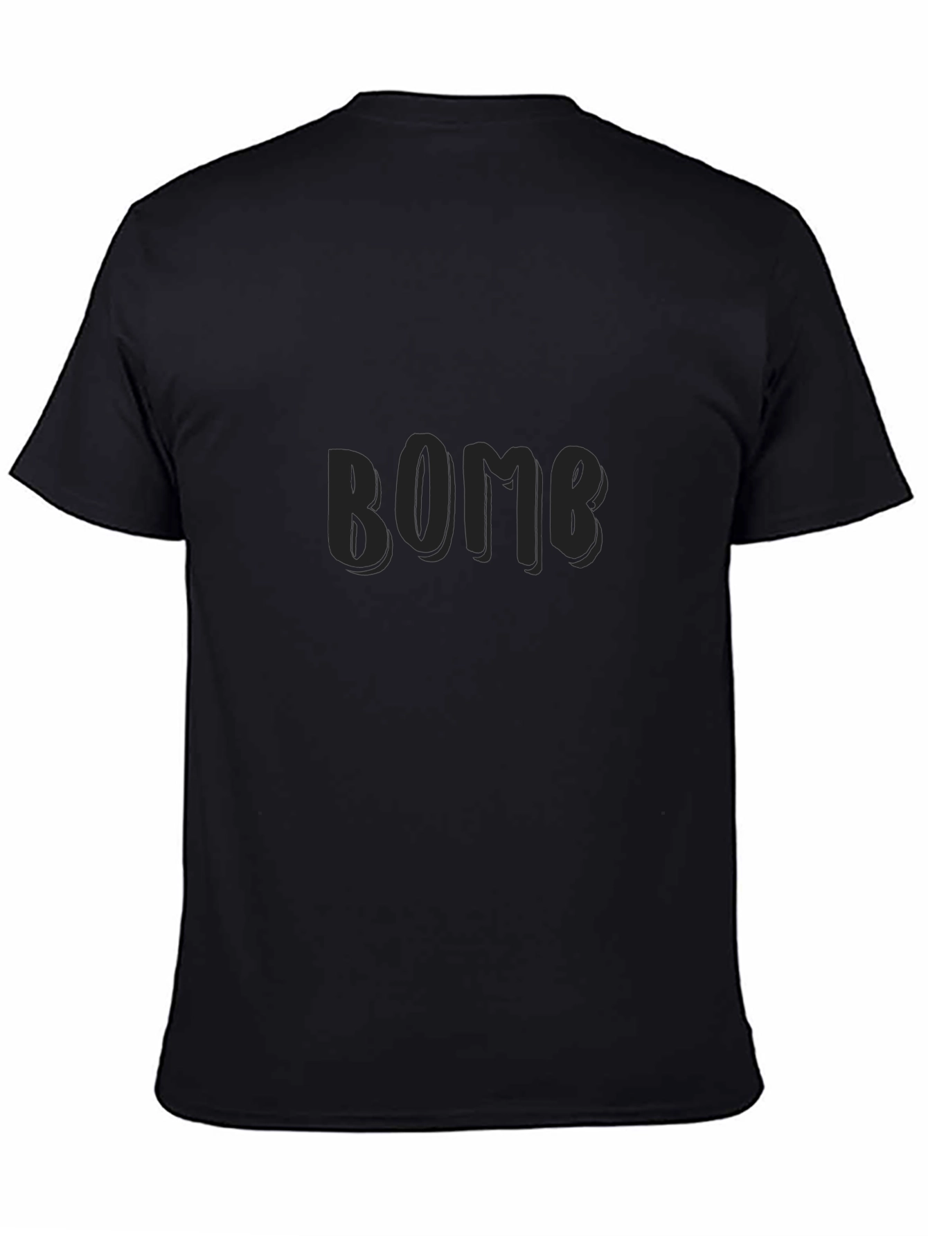 Black BOMB Graphic T-Shirt for Casual Wear