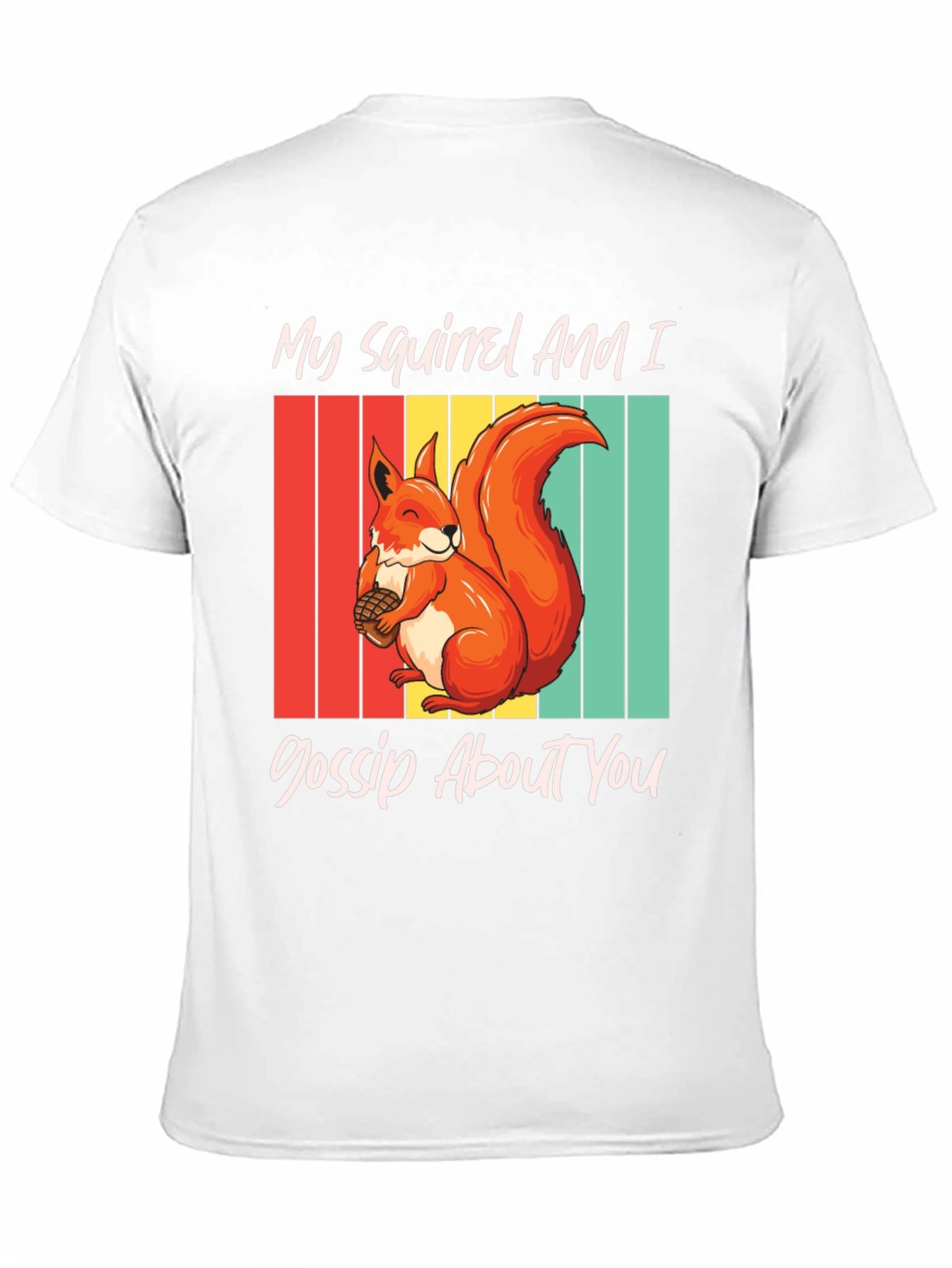 Squirrel Gossip Graphic Tee - Retro Style