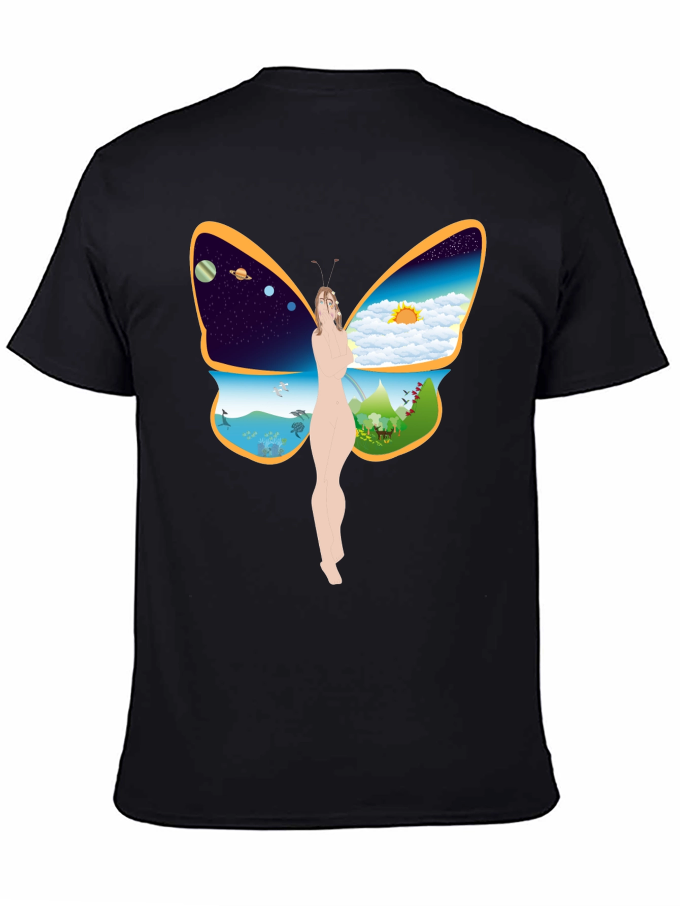 Nature Butterfly Graphic T-Shirt