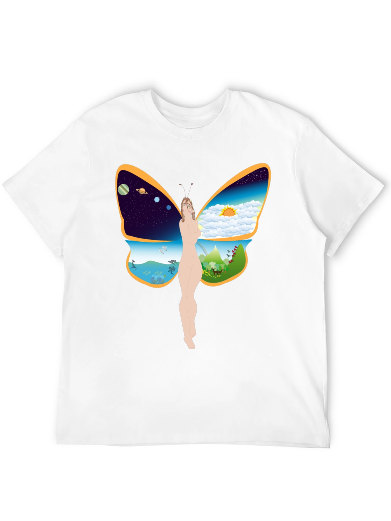 Nature Butterfly Graphic T-Shirt