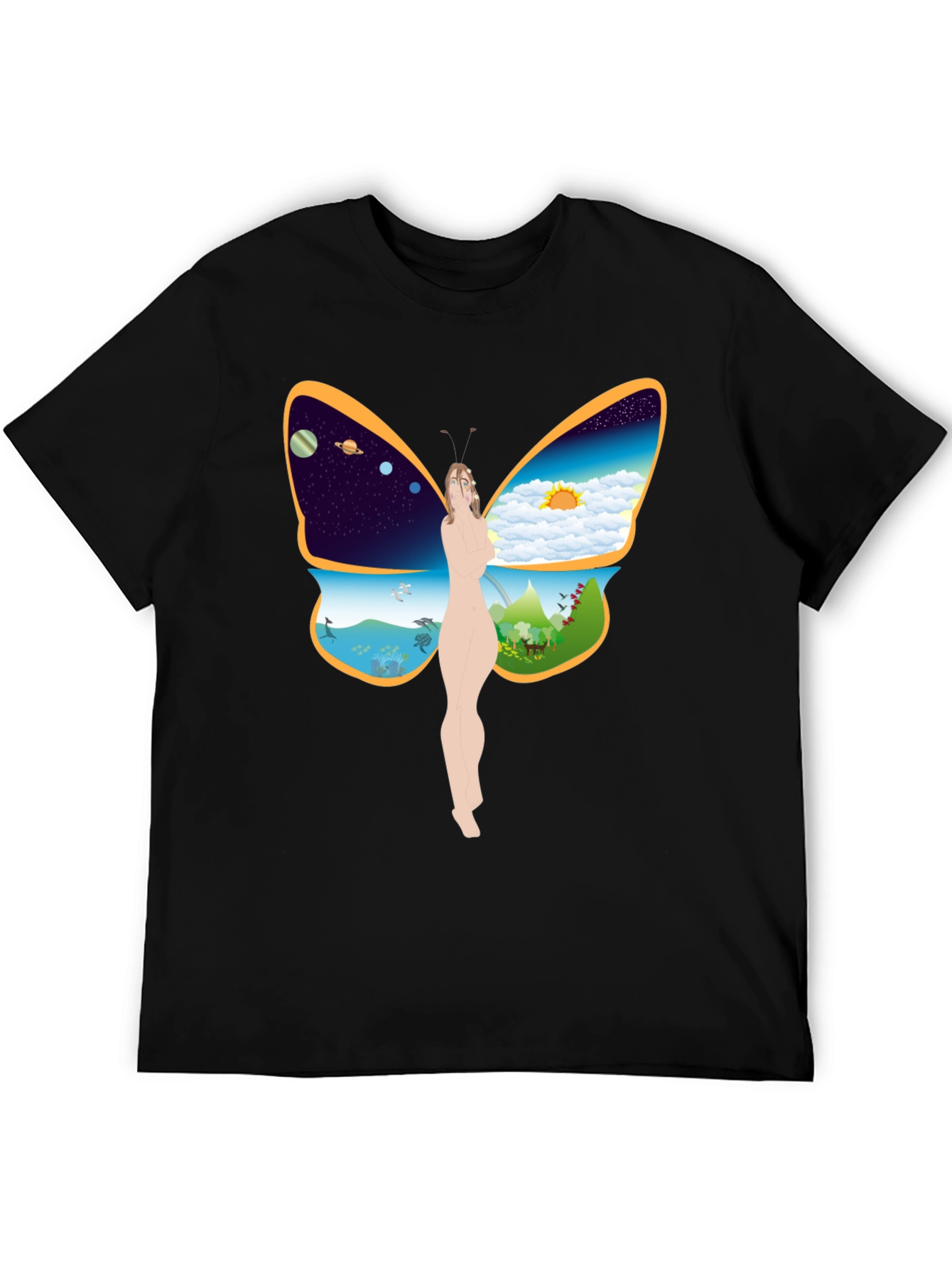 Nature Butterfly Graphic T-Shirt