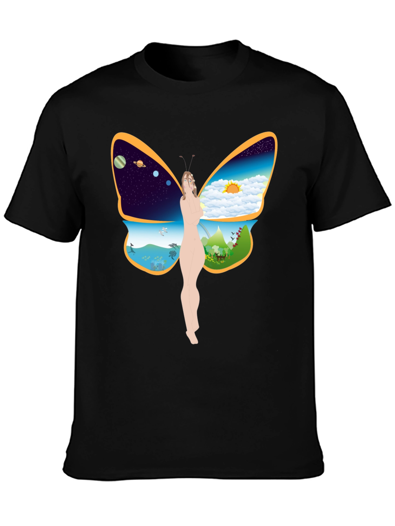 Nature Butterfly Graphic T-Shirt