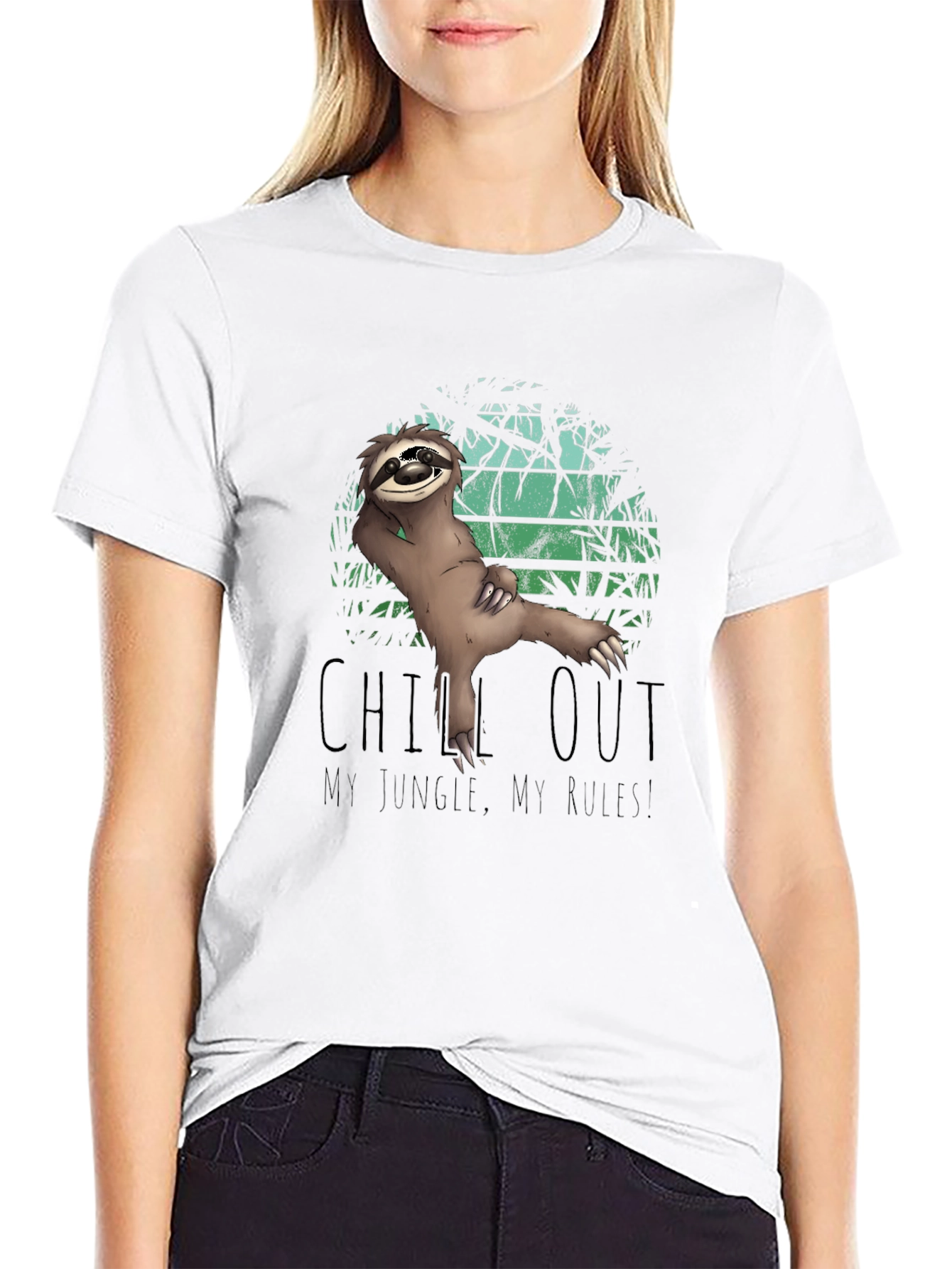Chill Out Sloth Graphic T-Shirt - Jungle Style
