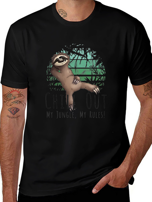 Chill Out Sloth Graphic T-Shirt - Jungle Style
