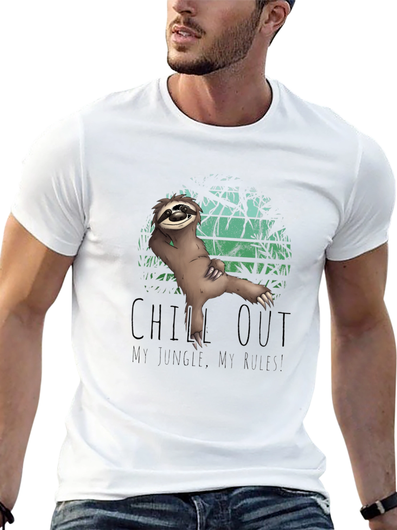 Chill Out Sloth Graphic T-Shirt - Jungle Style