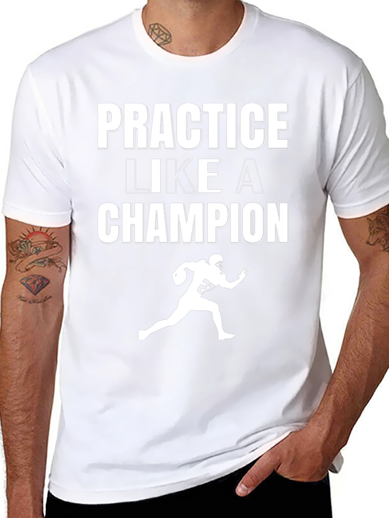 Practice Like a Champion Football Graphic Tee