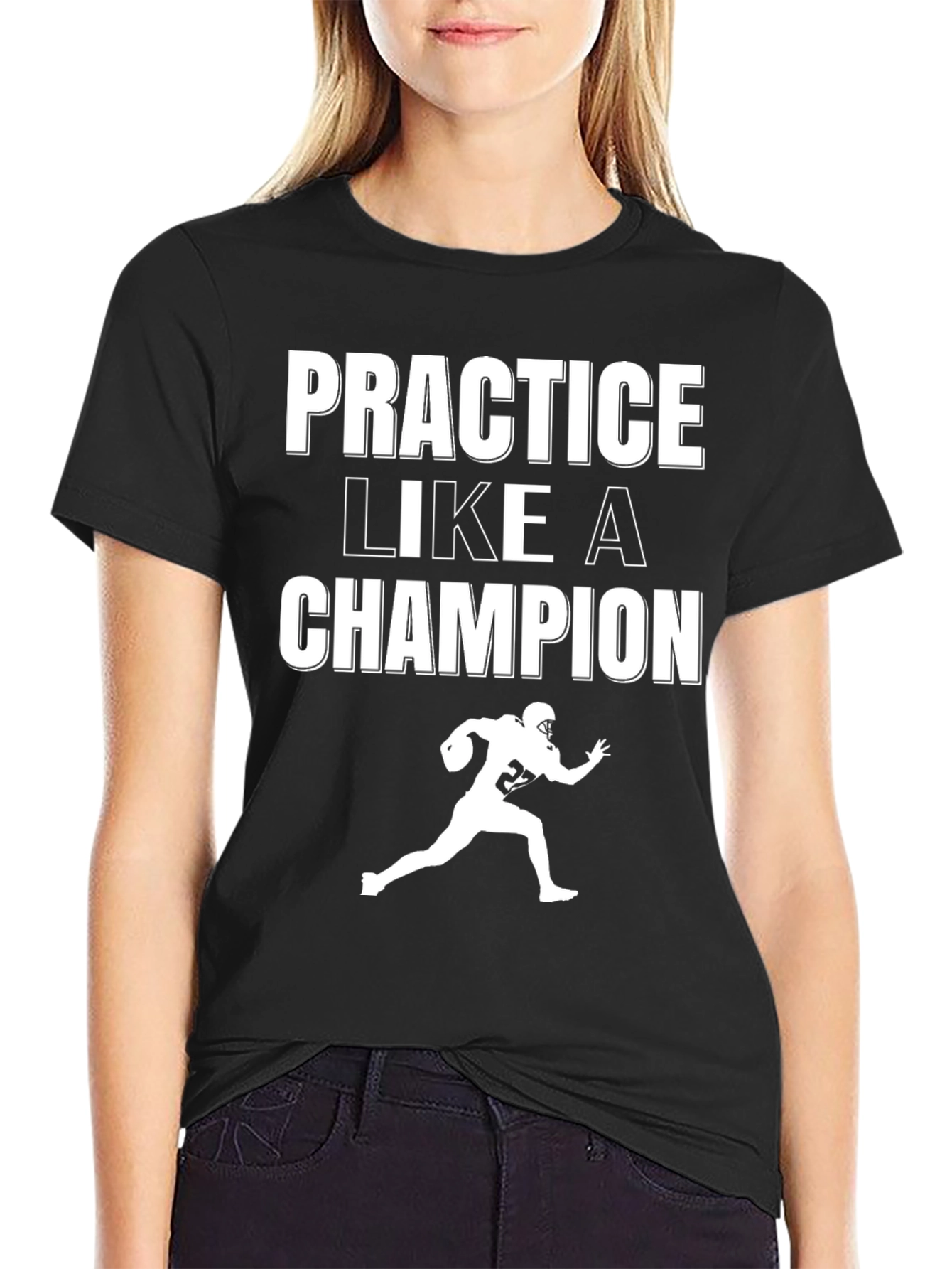 Practice Like a Champion Football Graphic Tee