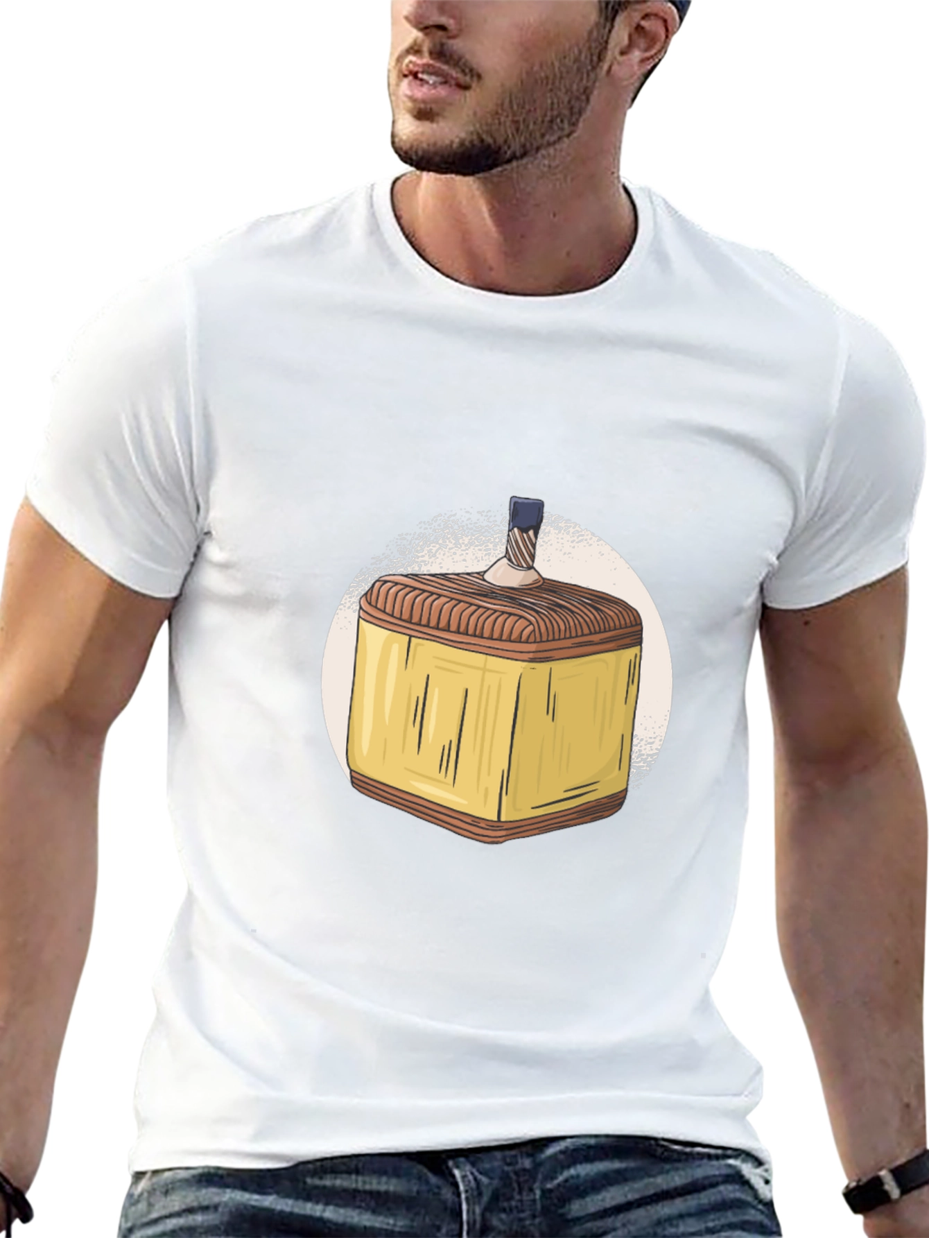Hanukkah Dreidel Graphic T-Shirt - Mens Black Tee