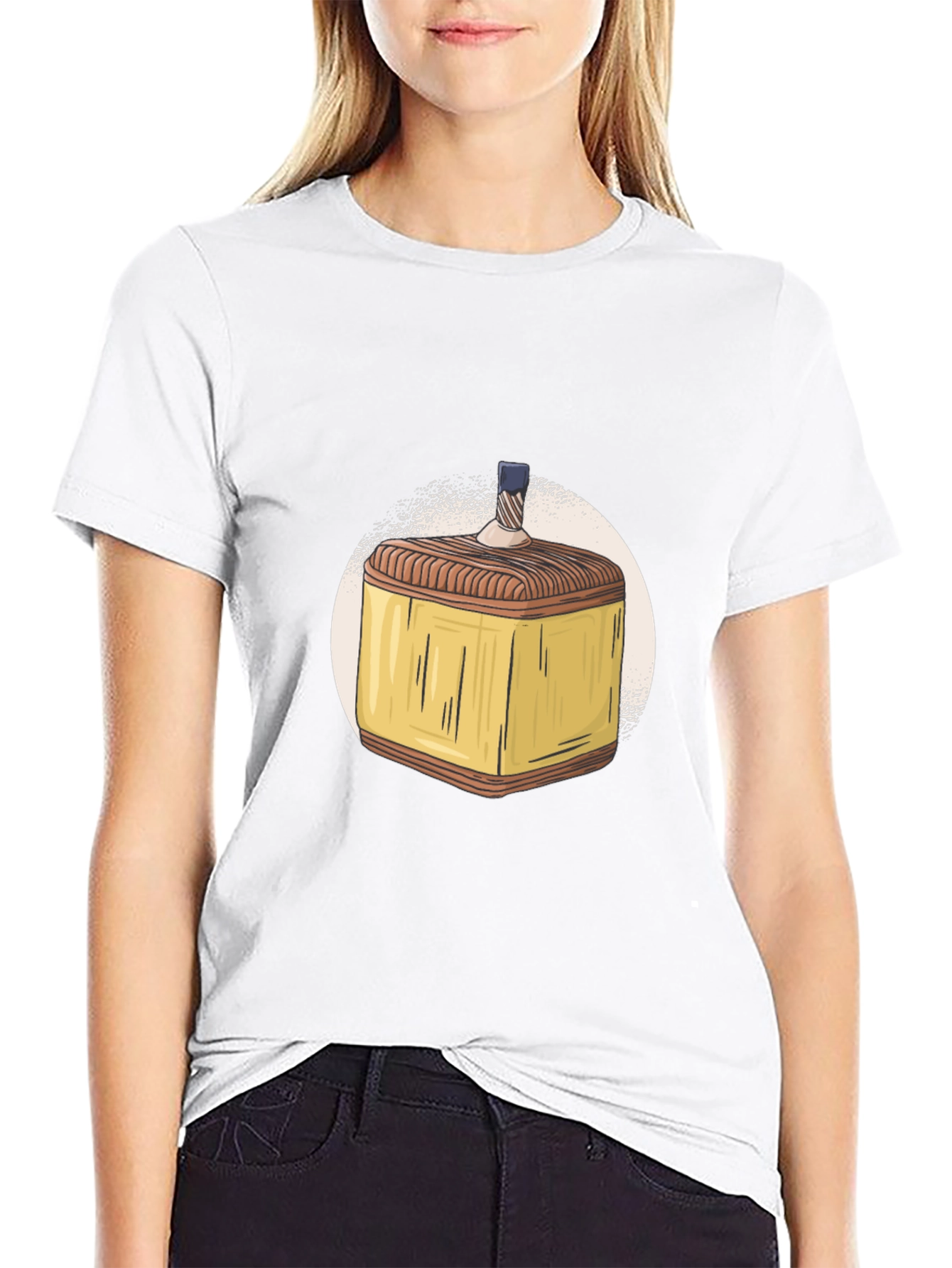 Hanukkah Dreidel Graphic T-Shirt - Mens Black Tee