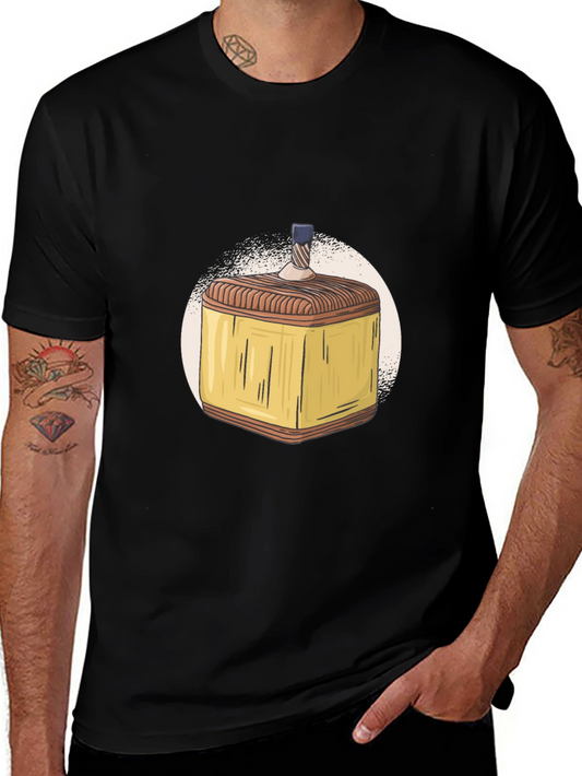 Hanukkah Dreidel Graphic T-Shirt - Mens Black Tee