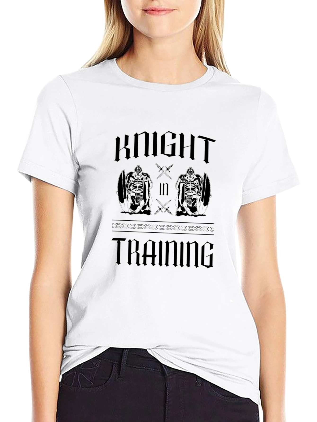 Knight in Training Graphic T-Shirt - Black