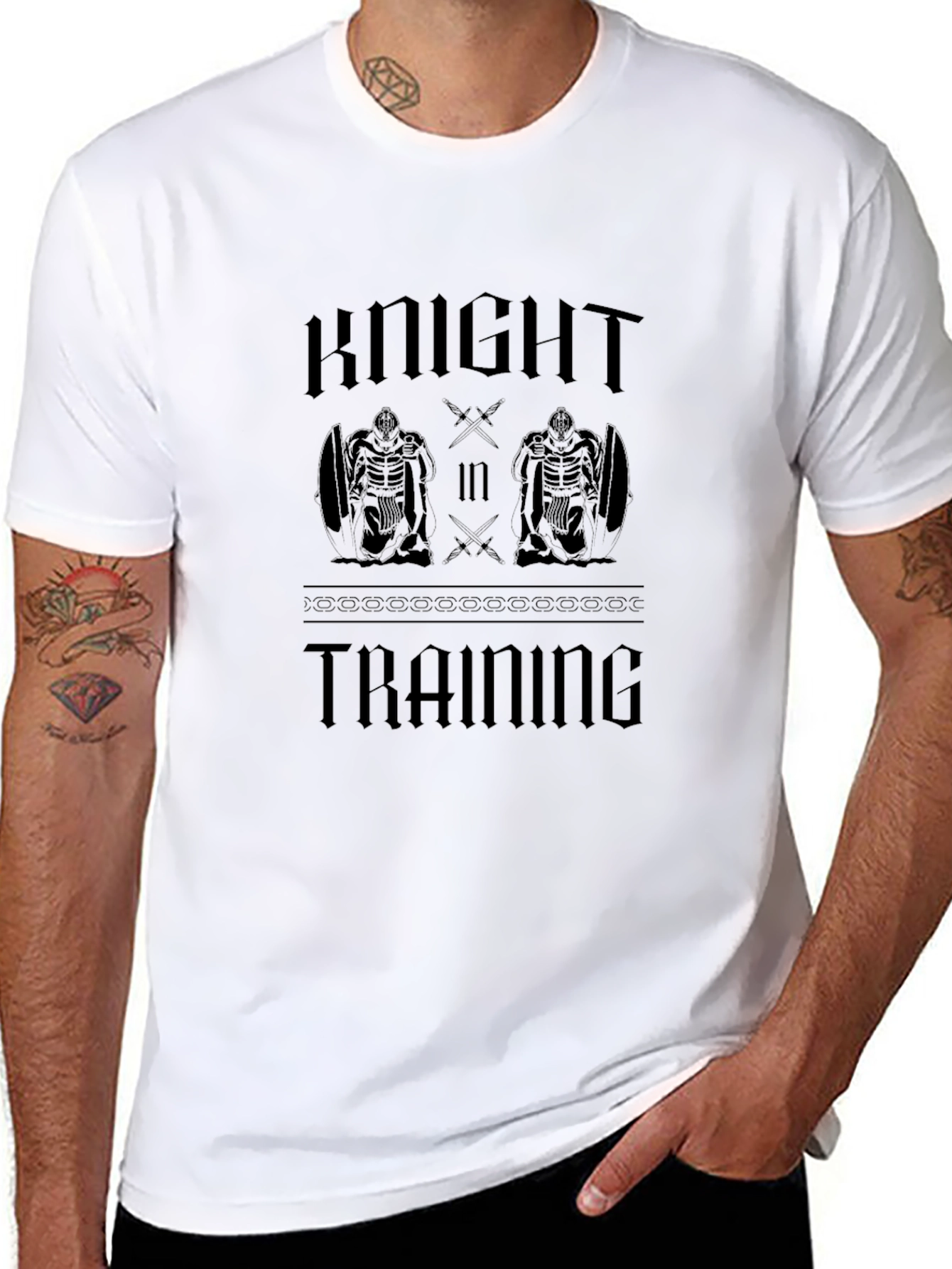 Knight in Training Graphic T-Shirt - Black