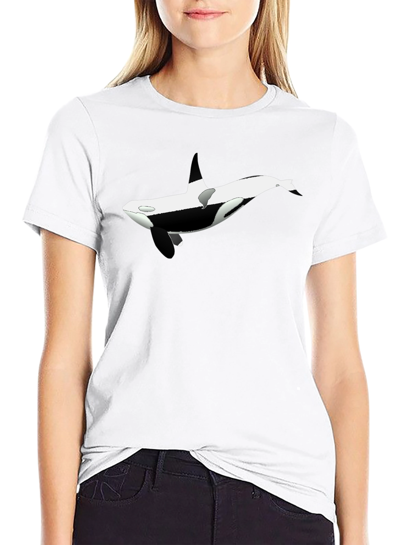 Orca Graphic Tee - Black Cotton Blend