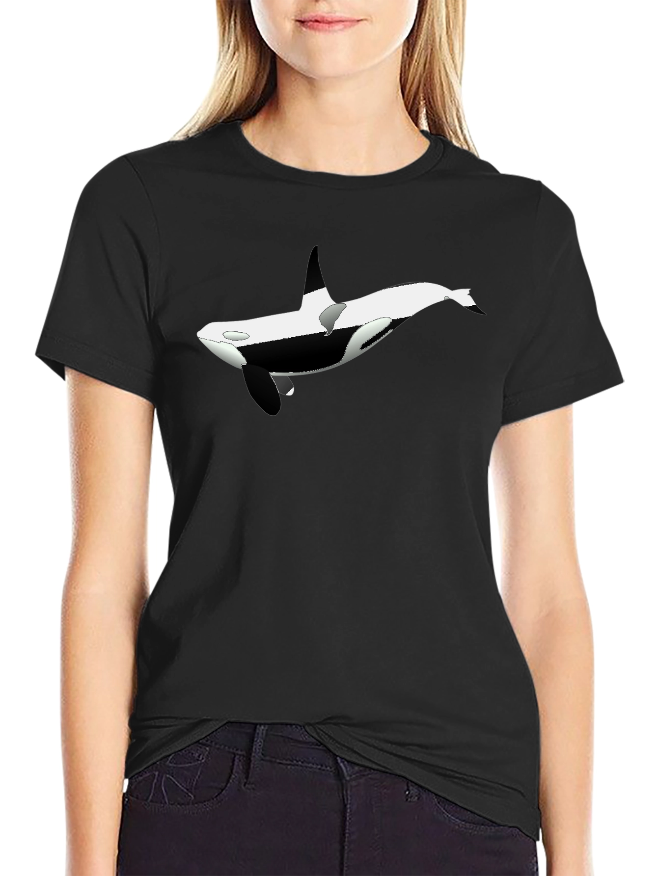 Orca Graphic Tee - Black Cotton Blend