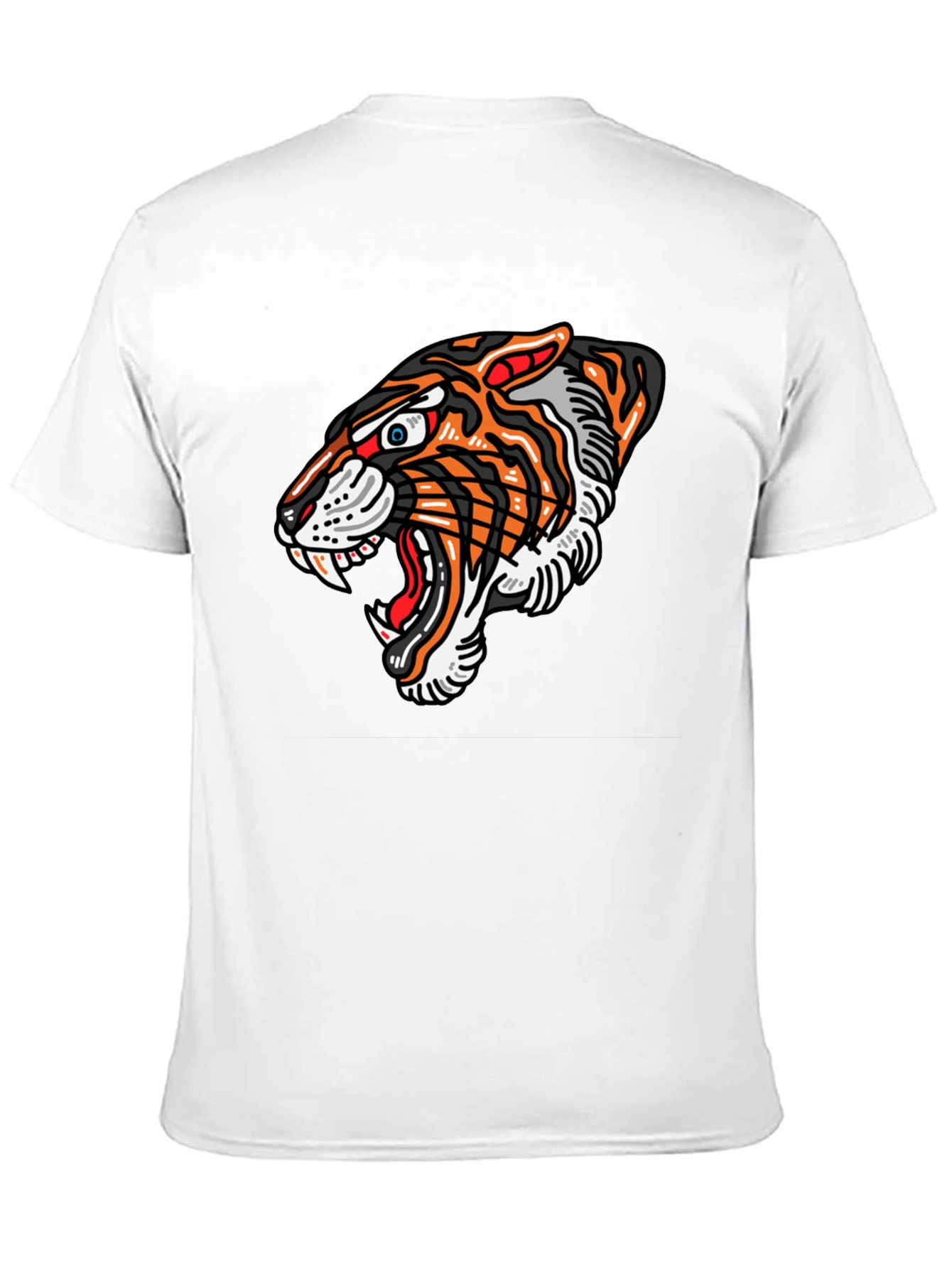Tiger Graphic Print Black T-Shirt