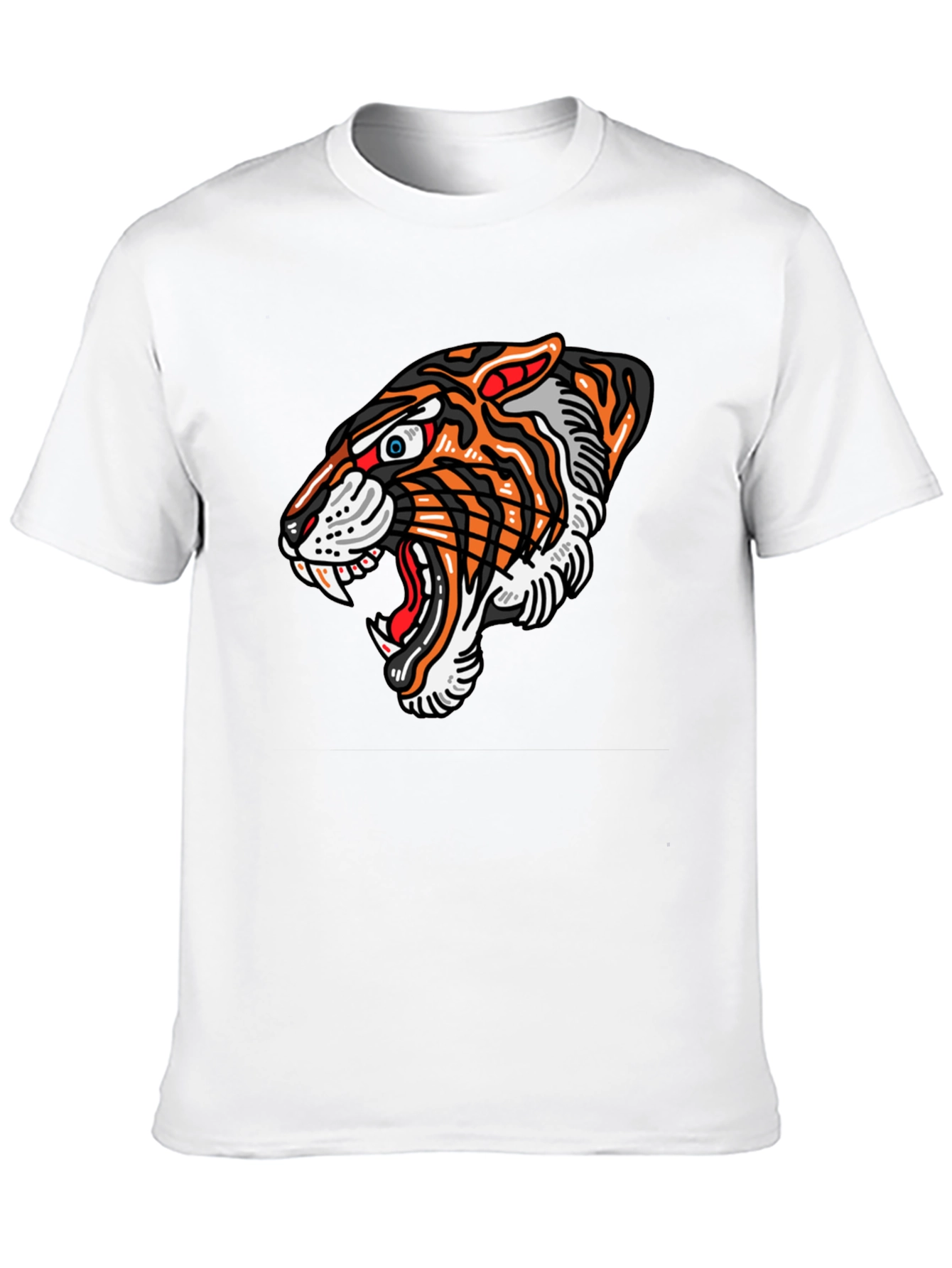 Tiger Graphic Print Black T-Shirt