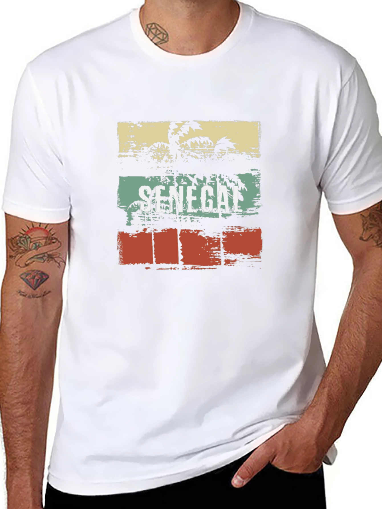 Senegal Palm Tree Black T-Shirt