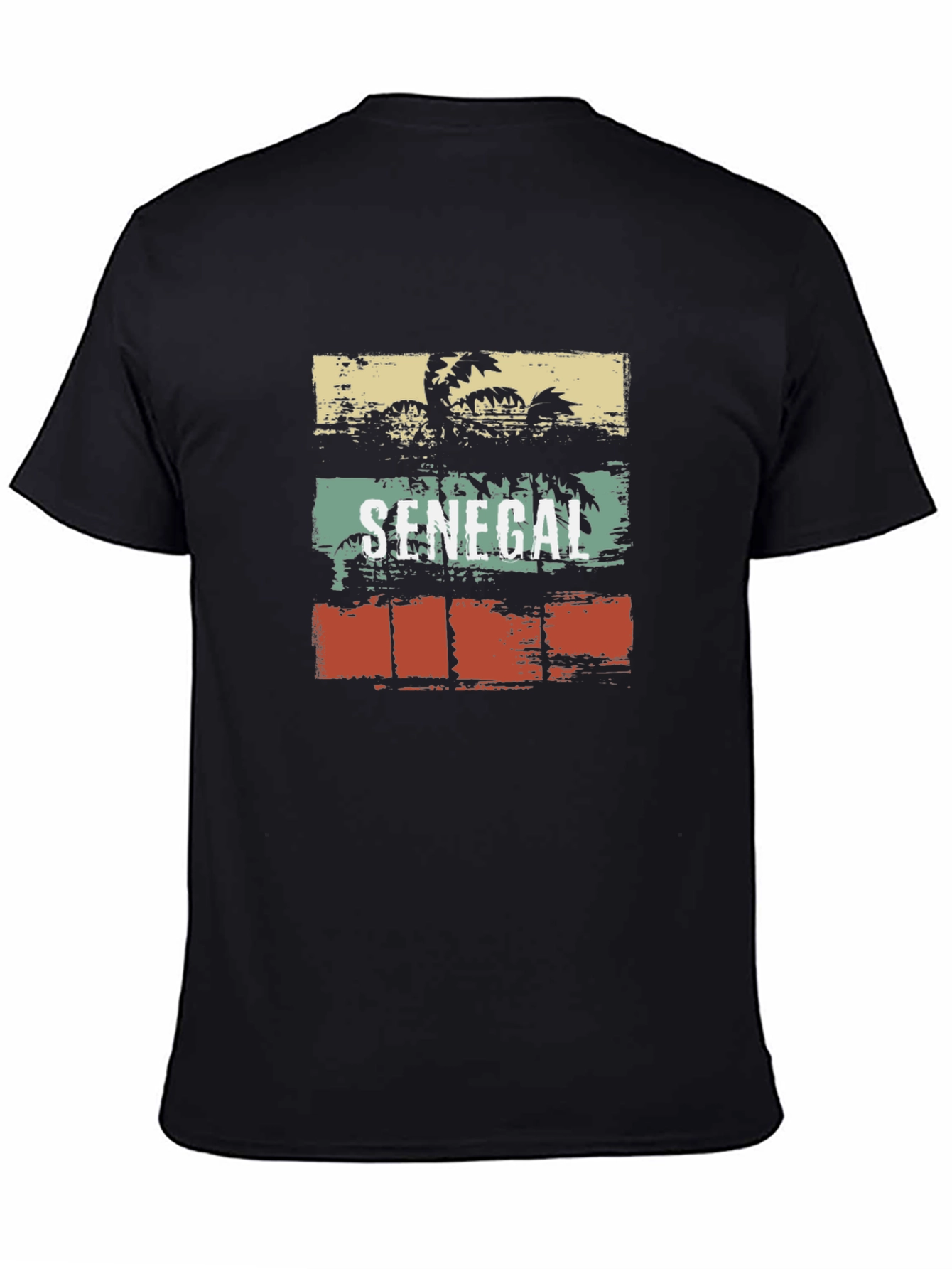 Senegal Palm Tree Black T-Shirt