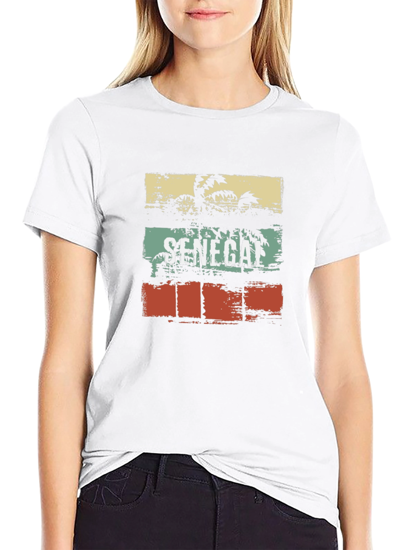 Senegal Palm Tree Black T-Shirt
