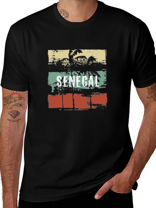 Senegal Palm Tree Black T-Shirt