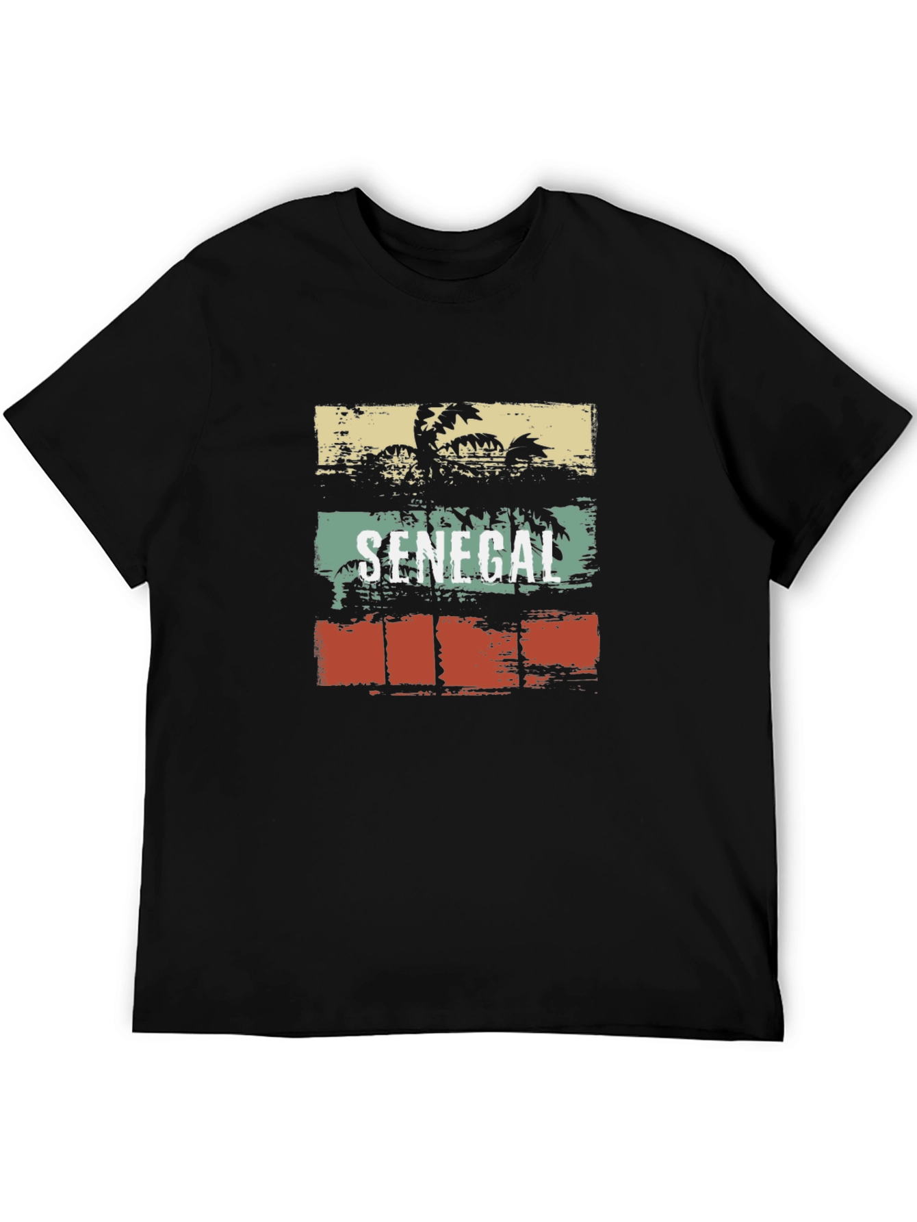 Senegal Palm Tree Black T-Shirt