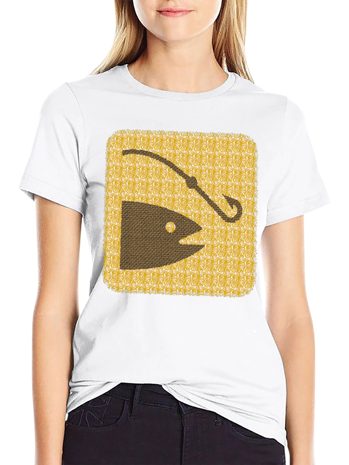 Fishing Hook & Fish Graphic Tee