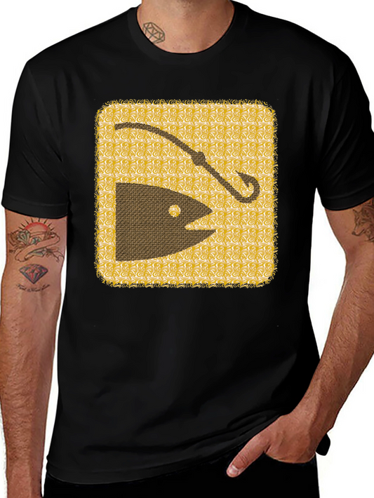 Fishing Hook & Fish Graphic Tee