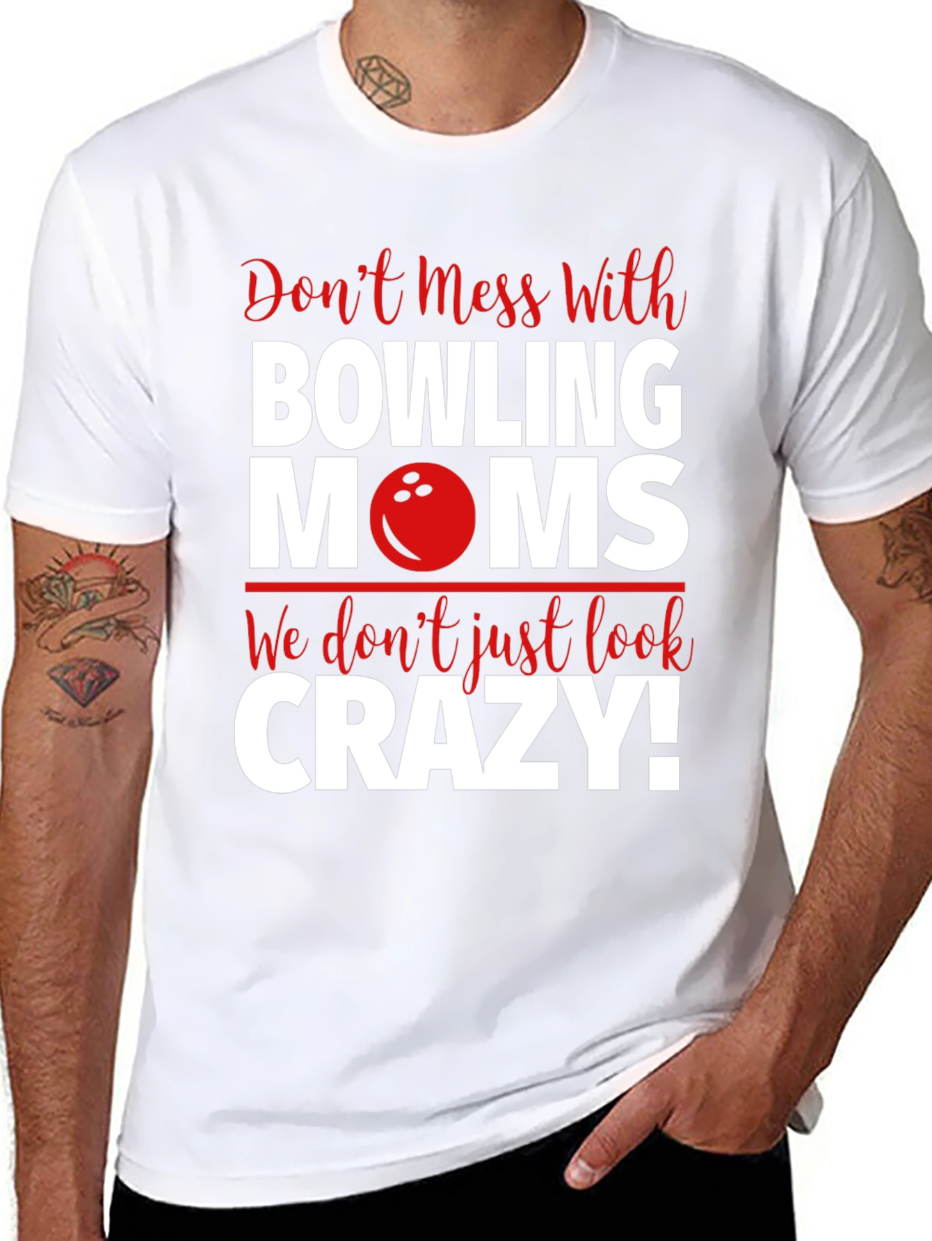 Bowling Moms Graphic T-Shirt - Crazy Fun Tee