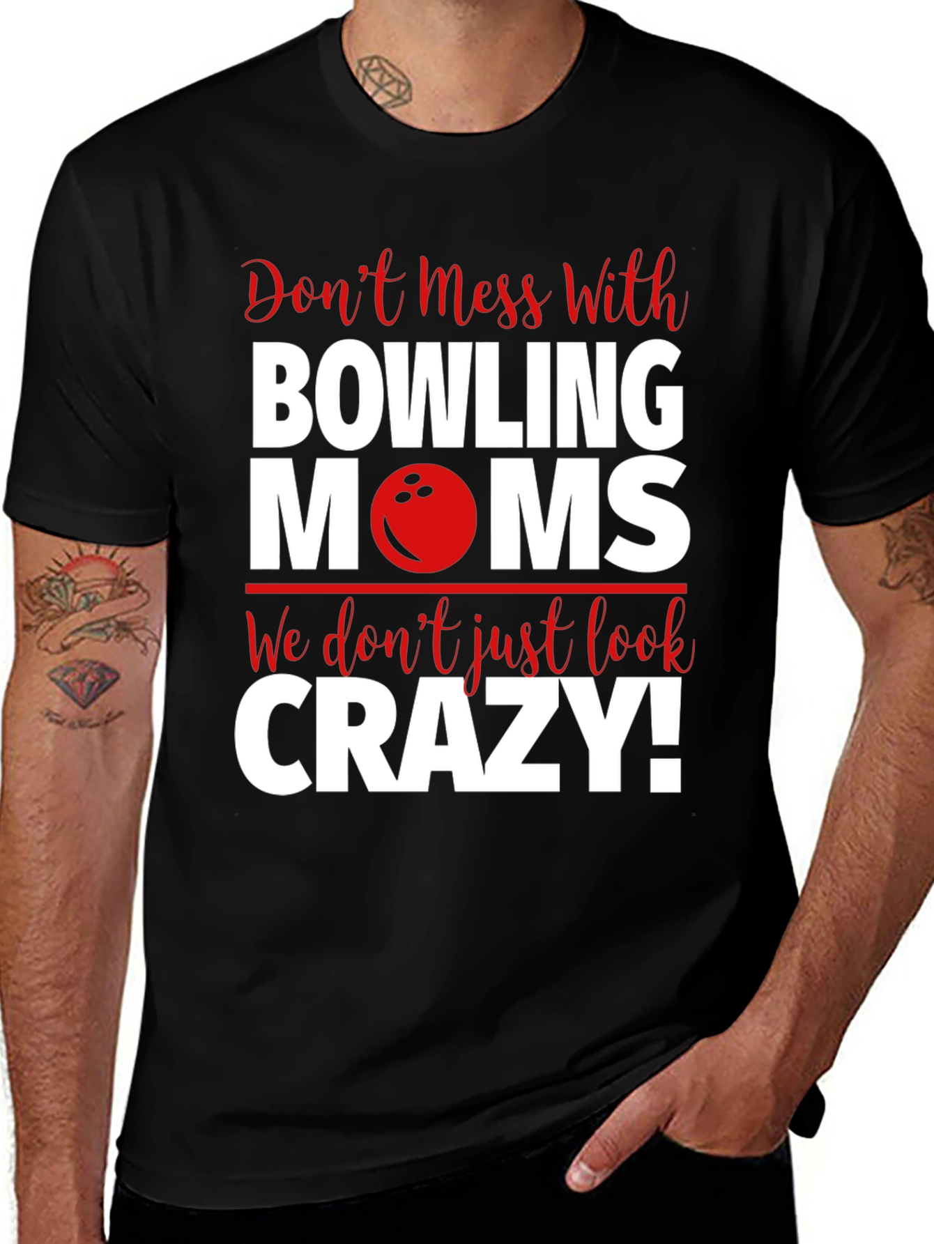 Bowling Moms Graphic T-Shirt - Crazy Fun Tee
