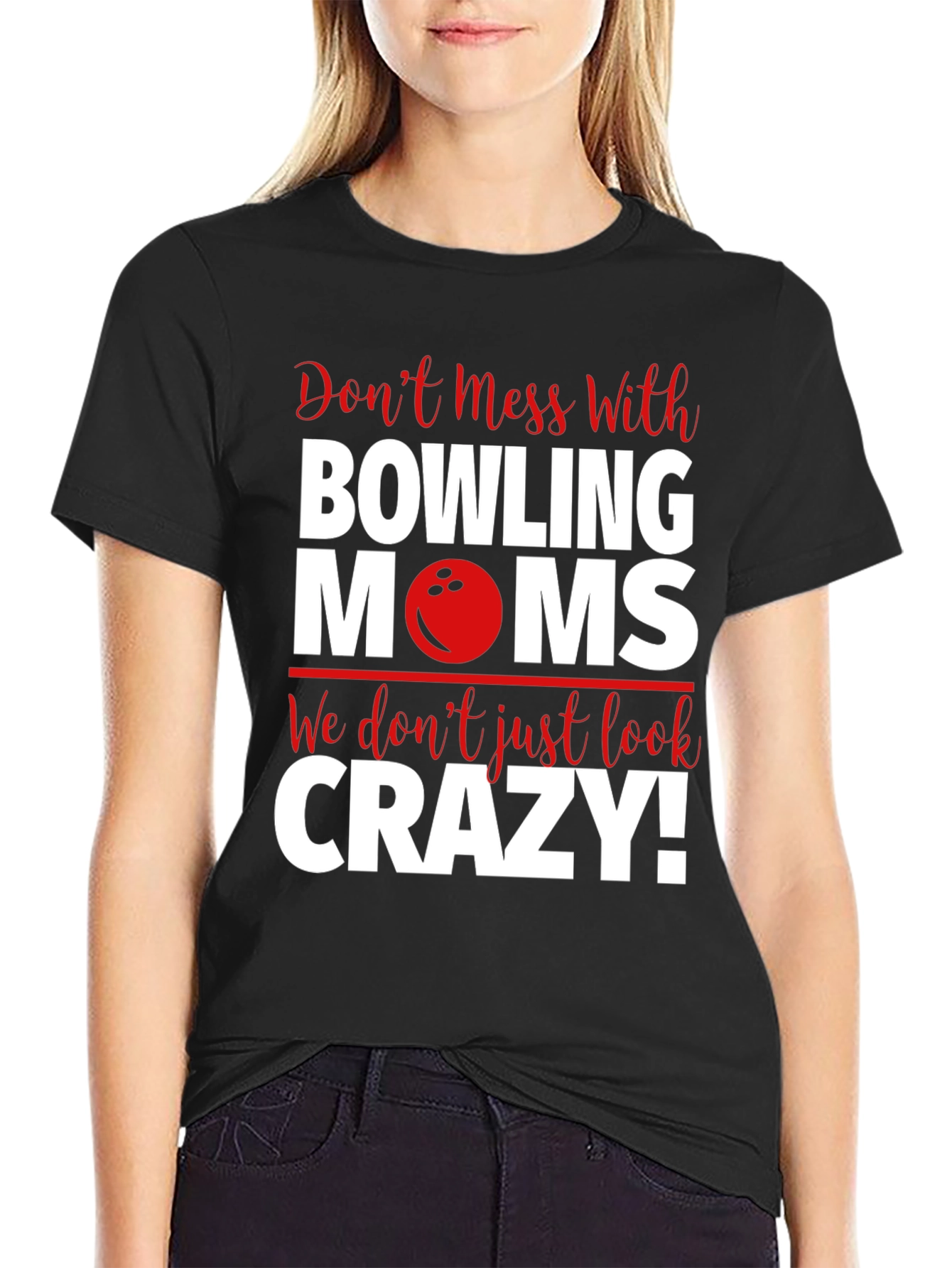 Bowling Moms Graphic T-Shirt - Crazy Fun Tee