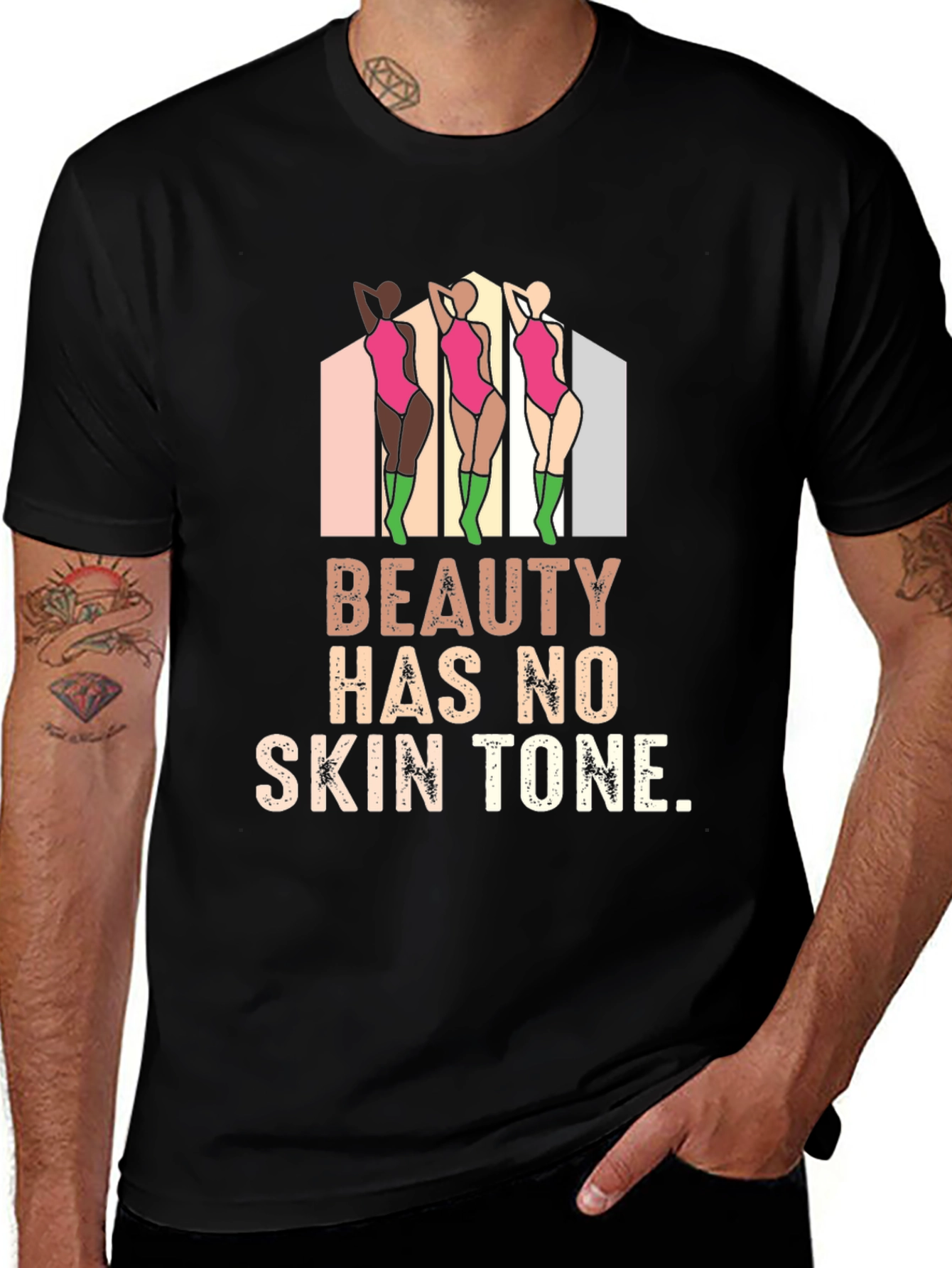 Beauty Has No Skin Tone Graphic Tee
