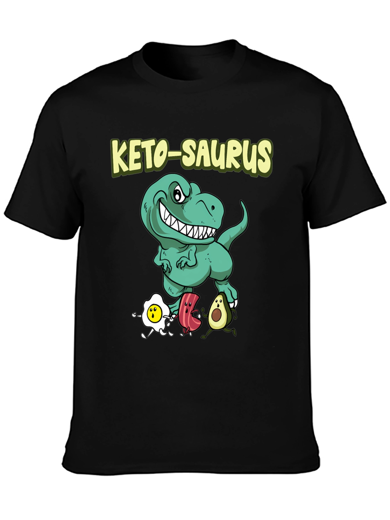 Keto-Saurus T-Shirt - Funny Dinosaur Keto Diet Tee