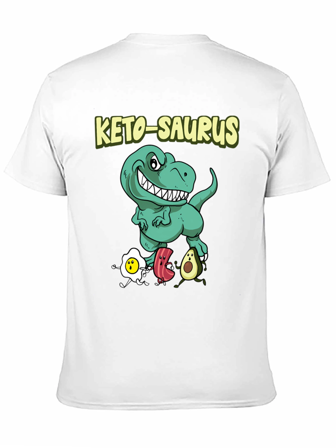 Keto-Saurus T-Shirt - Funny Dinosaur Keto Diet Tee